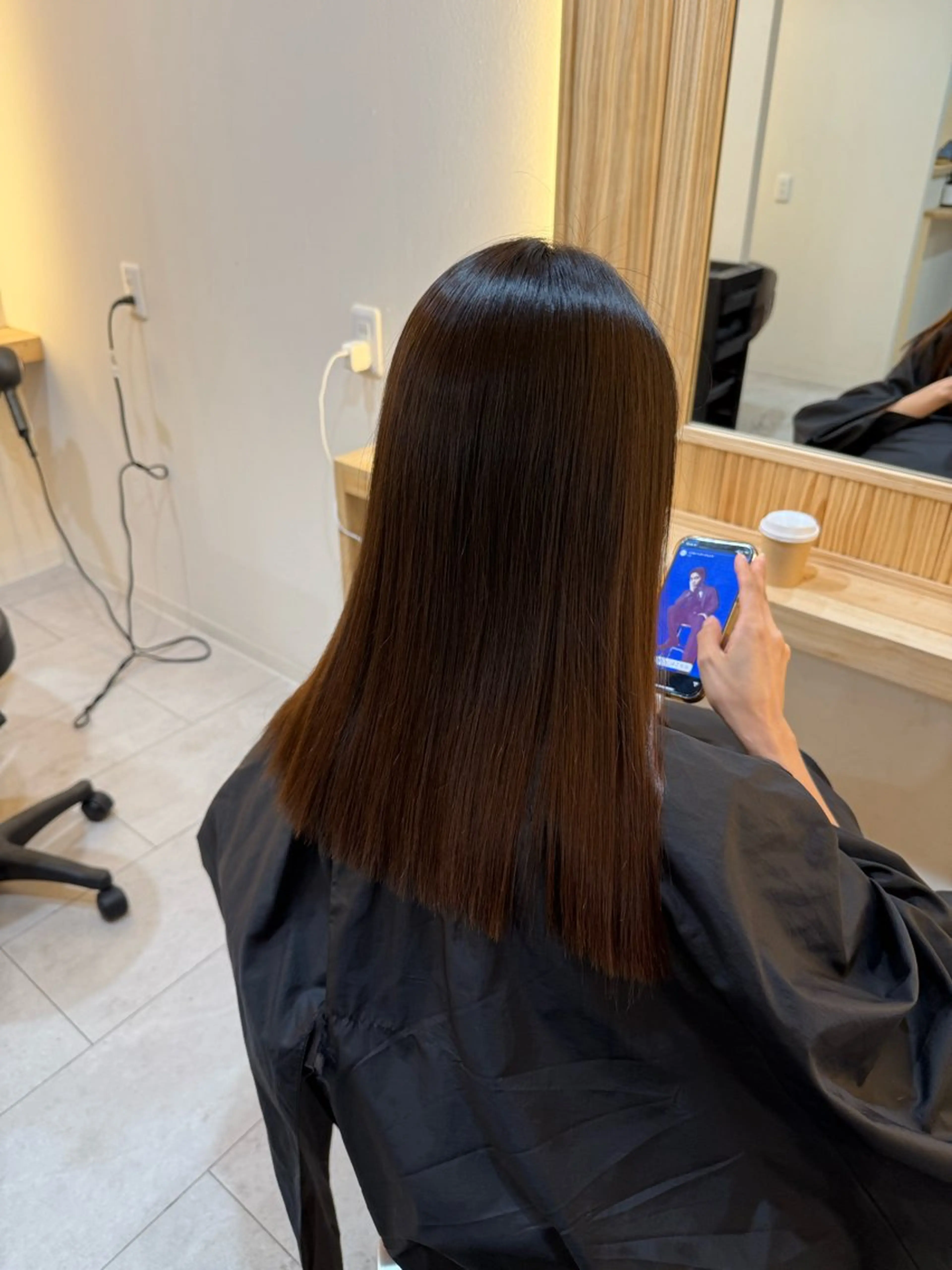 ロング ケアカラー 髪質改善 トリートメント attrait南堀江所属・KAISEI髪質改善 /縮毛矯正のヘアスタイル