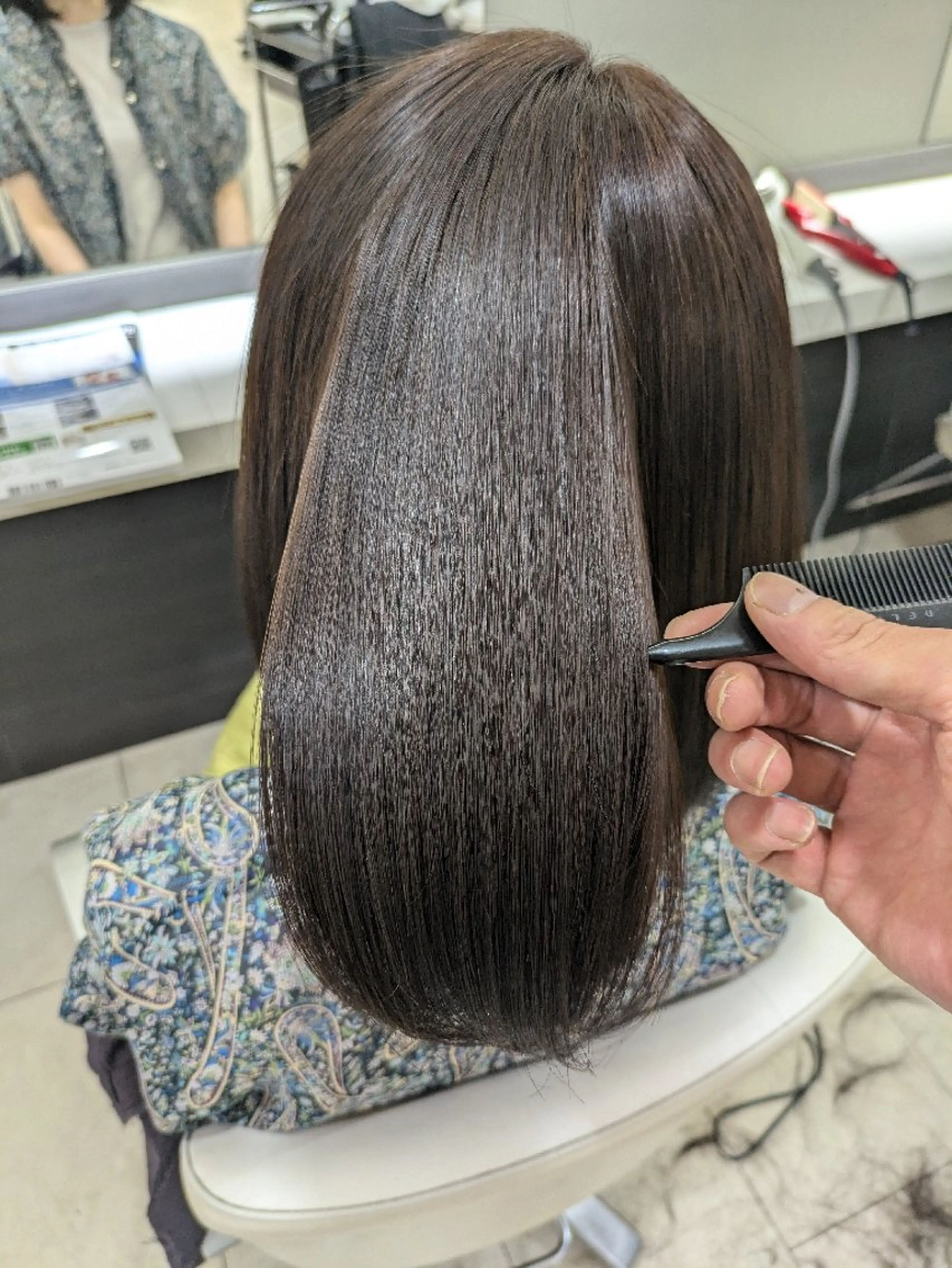 ミディアム カラー ヘアカラー トリートメント ✨METEO導入店✨ 髪質改善×縮毛矯正のヘアスタイル