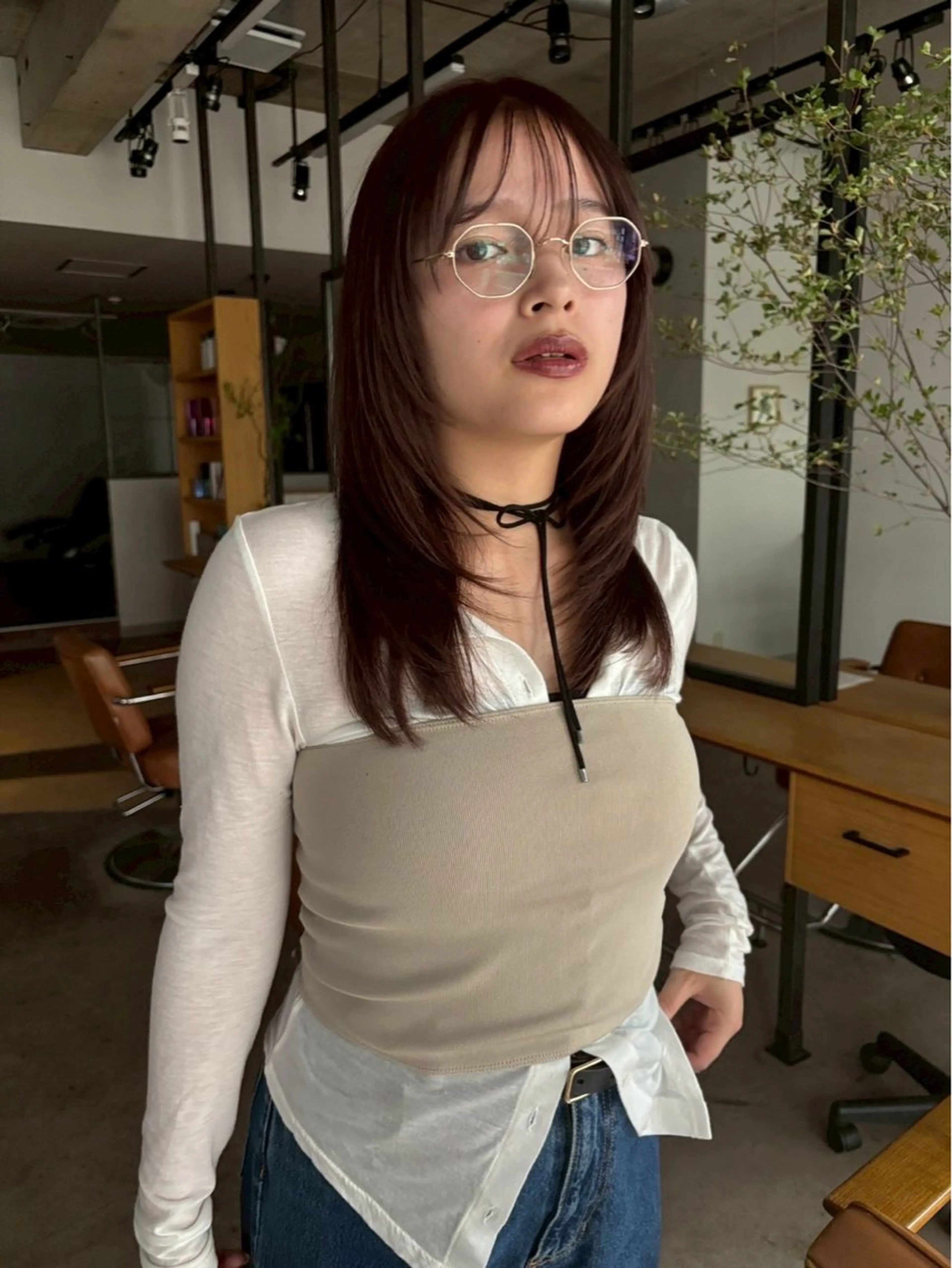 カラー miku/天神 艶カラーのヘアスタイル