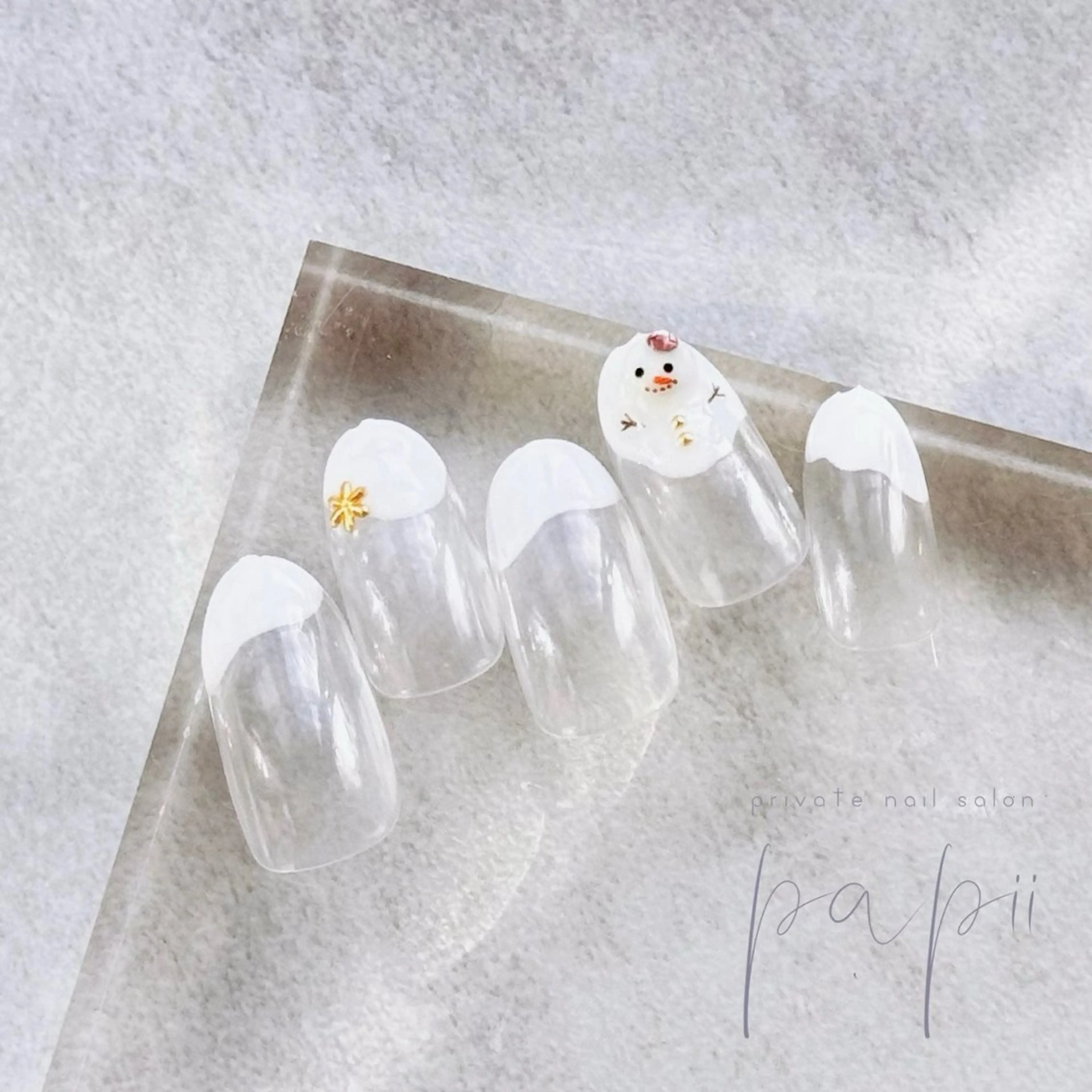 ネイル フレンチネイル シンプルネイル ハンドネイル private nail salon papii所属・papii☆ kurodaのネイルデザイン