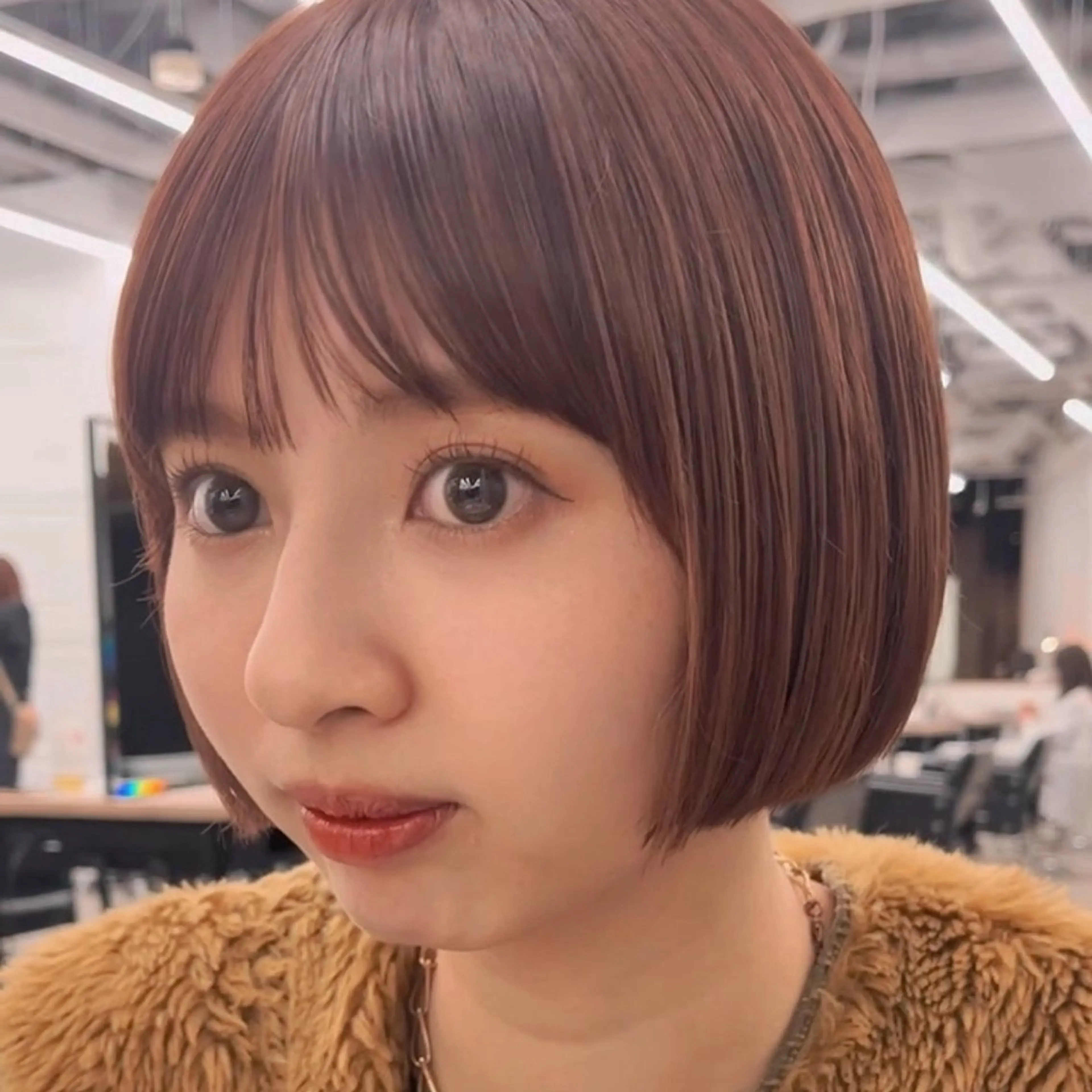 ショート カラー ヘアアレンジ ブラウンカラー オレンジ オレンジブラウン ボブ 🌱ボブ/レイヤー/ ベージュ/あやみ✨のヘアスタイル