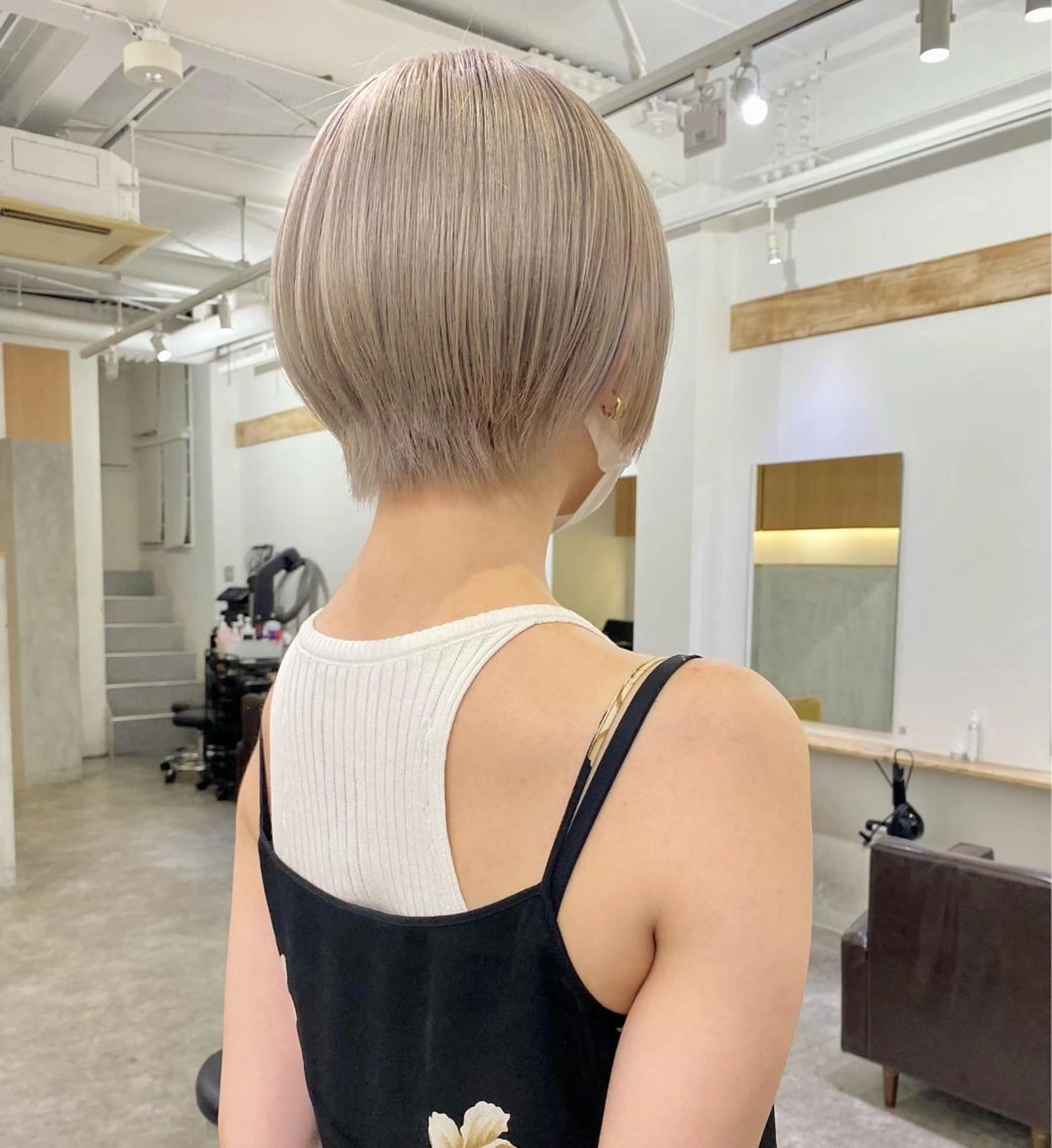 ショート カラー グレージュ ショートヘア カット ヘアカラー トリートメント 森貴裕/ベージュ/ パーマ/オリーブのヘアスタイル