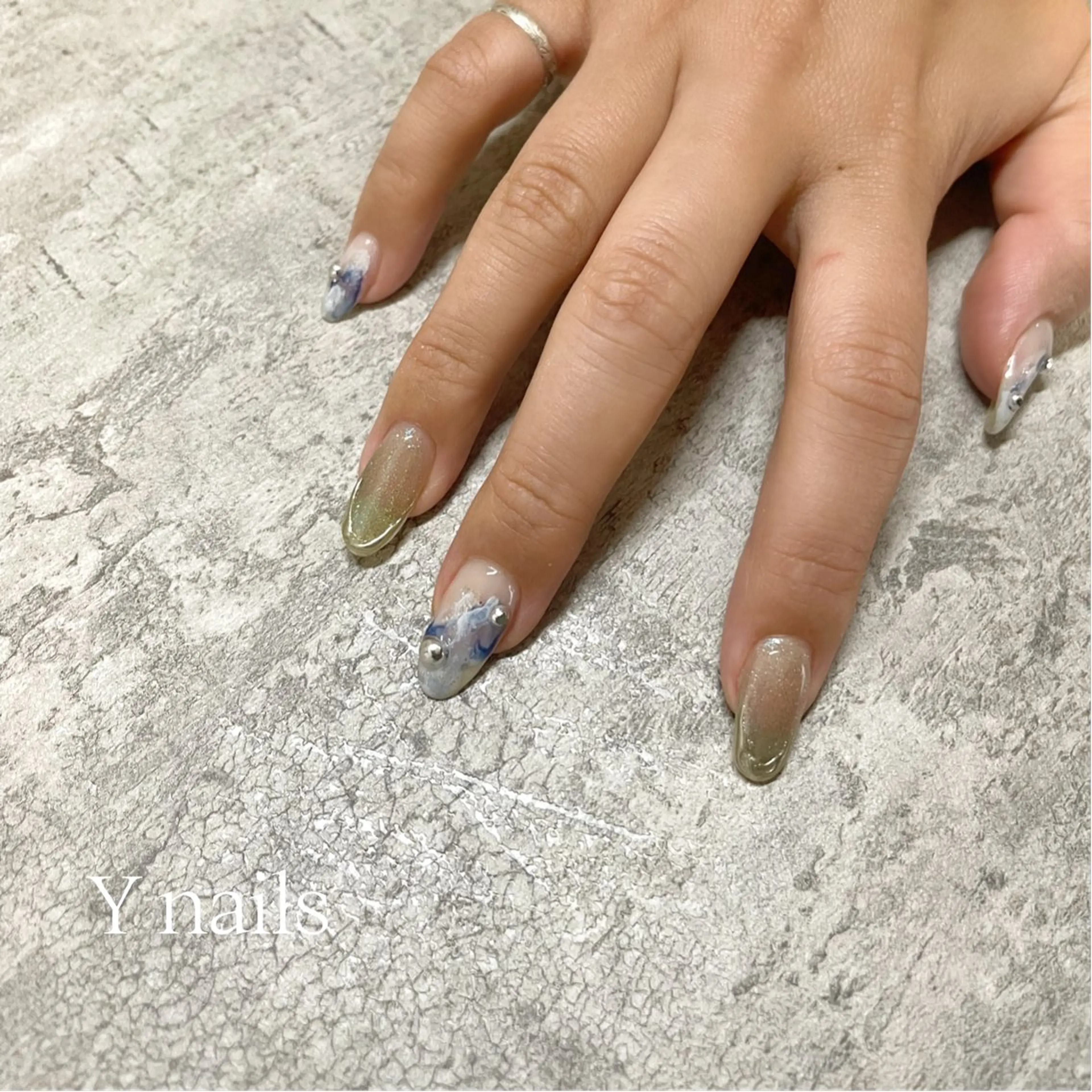 ネイル ニュアンスネイル 沖縄 Y nailsのネイルデザイン