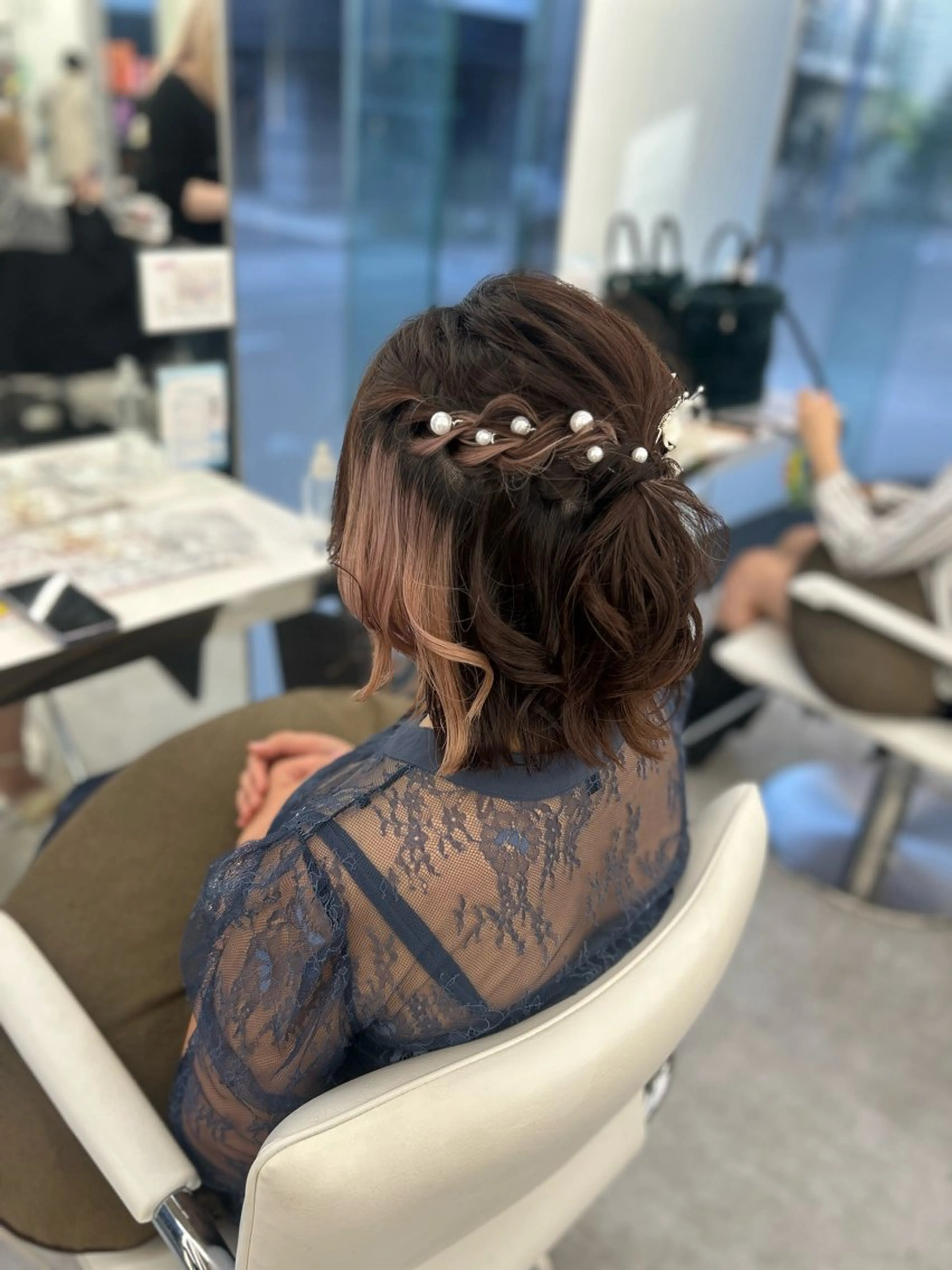 ヘアアレンジ ヘアセット はるか/ブリーチカラ ー/ヘアアレンジ🤍のヘアスタイル