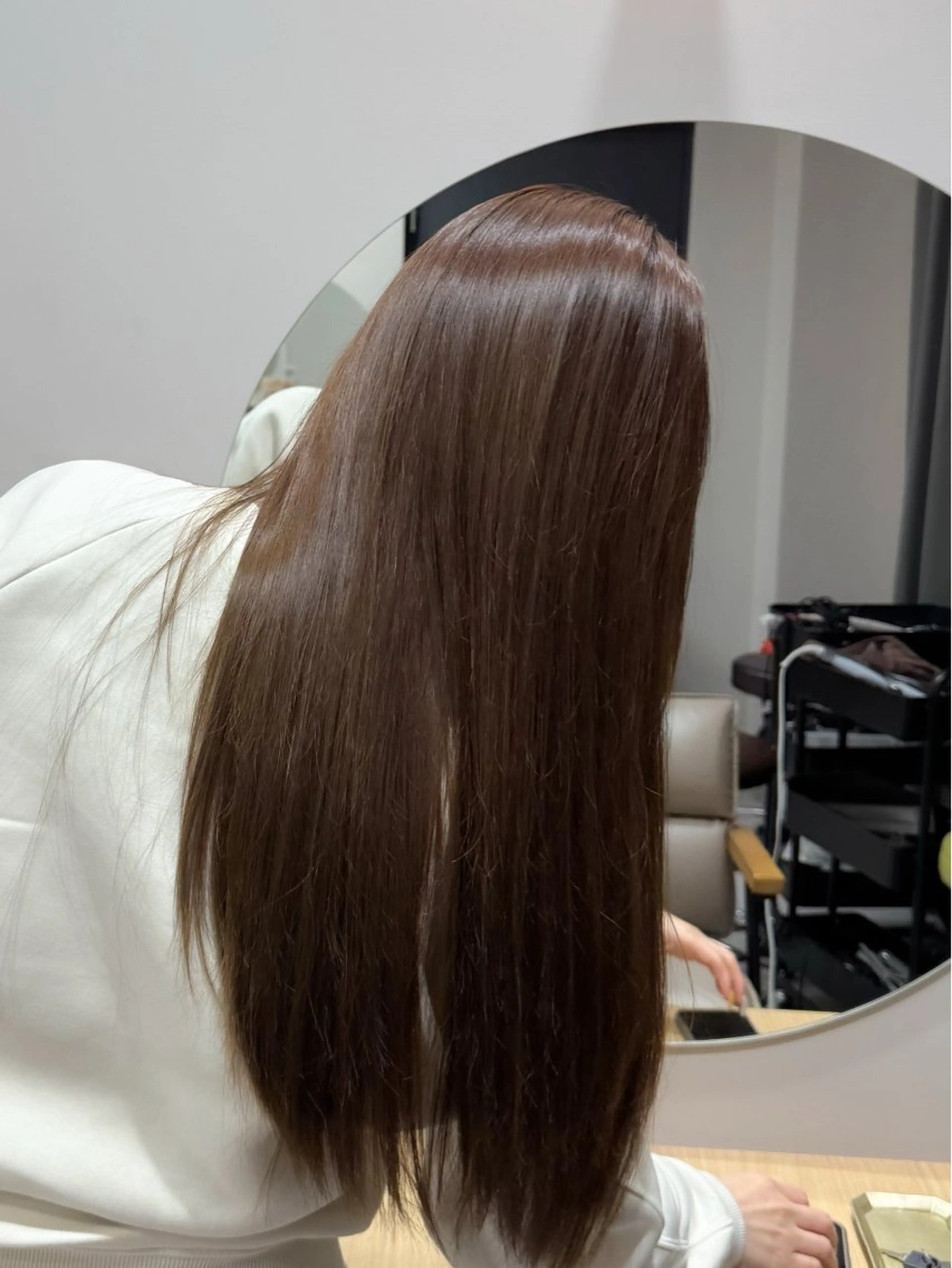 ロング カラー ヘアアレンジ ブリーチ ダブルカラー イヤリングカラー イルミナカラー ブリーチなしカラー 立川レイヤー 透明感カラーaoiのヘアスタイル