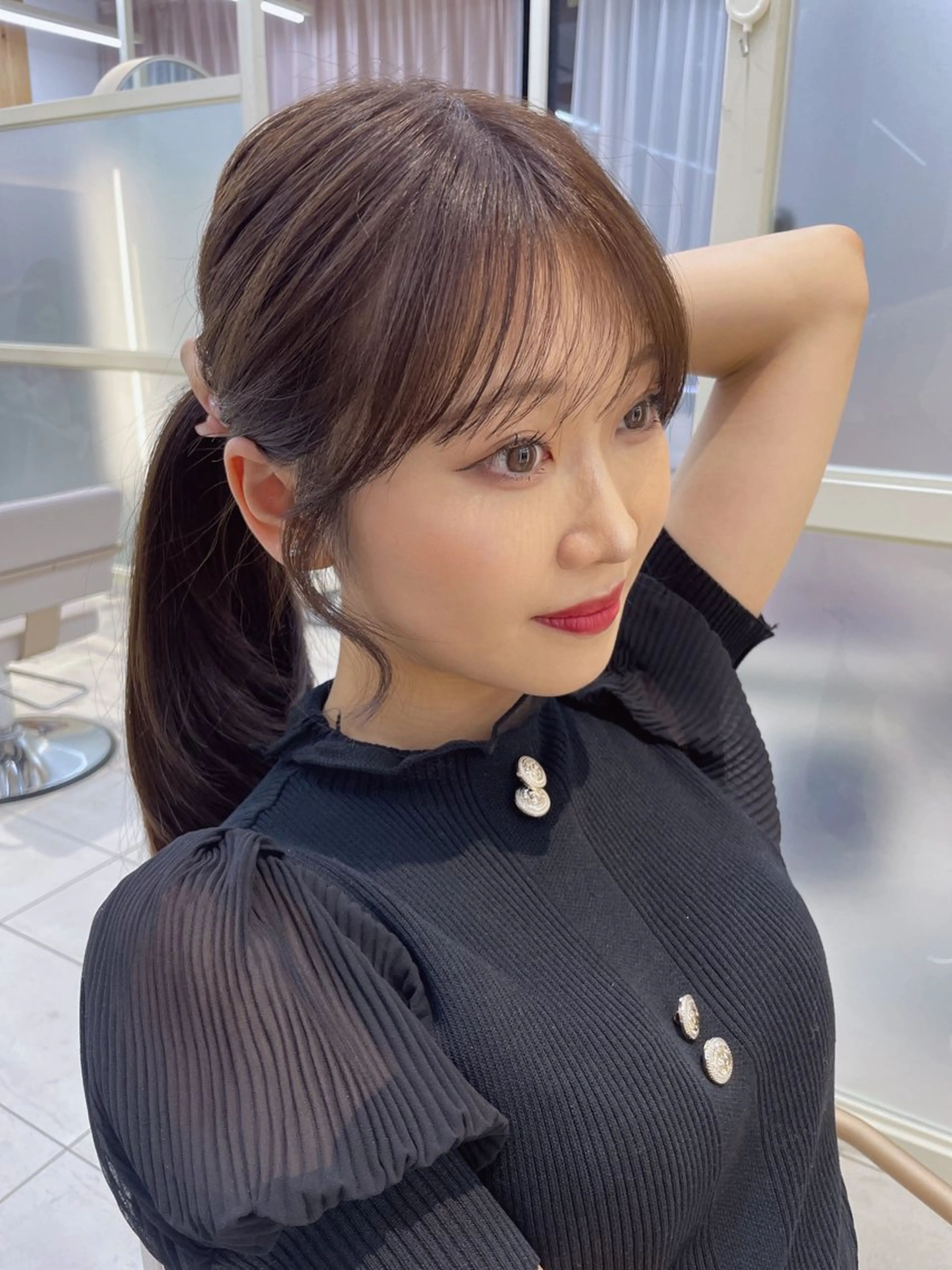 ロング カット ヘアカラー トリートメント 顔周り/透明感カラー /韓国ヘア/TAKUのヘアスタイル