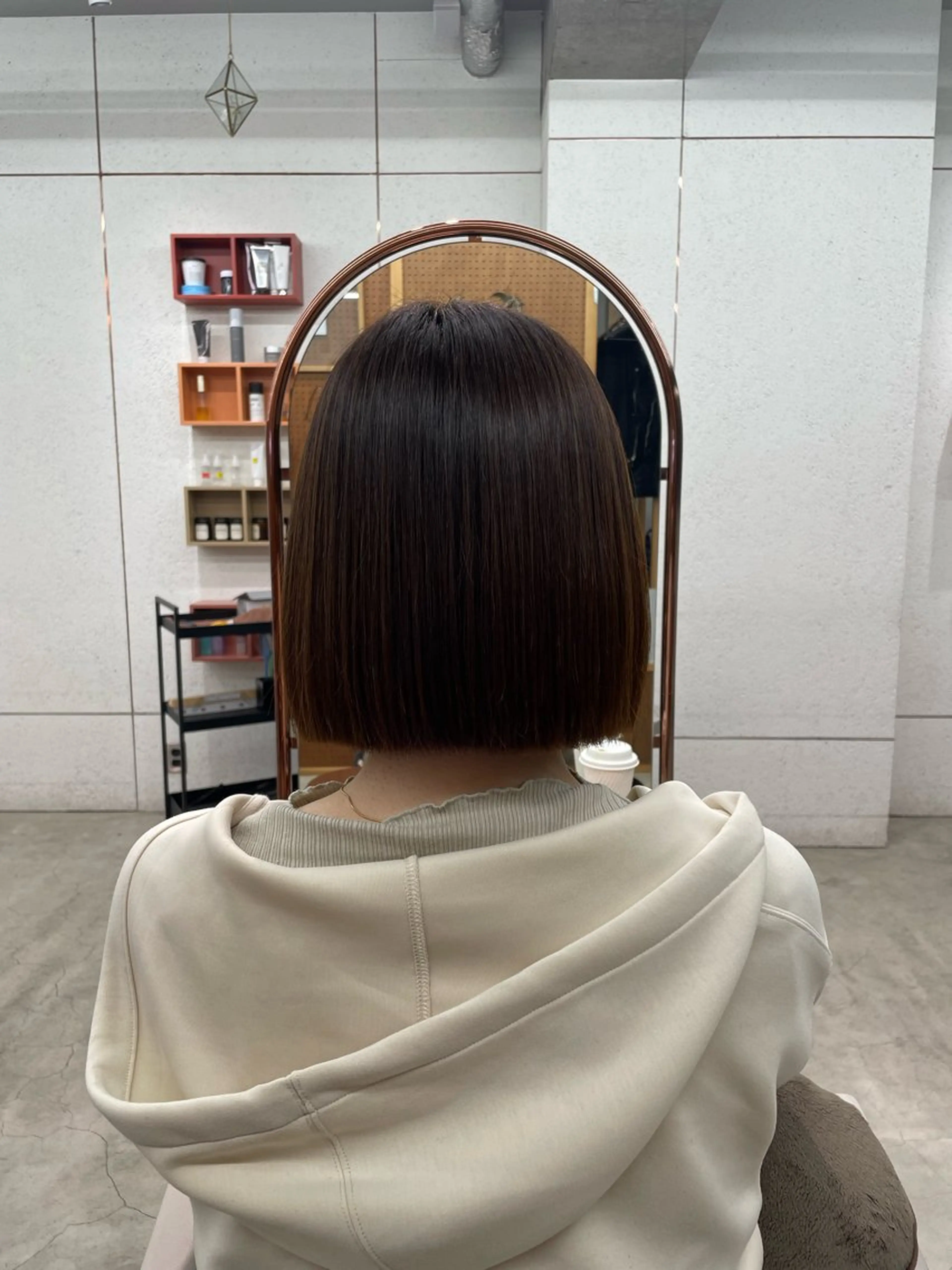 ミディアム 縮毛矯正 鶴井 美空のヘアスタイル