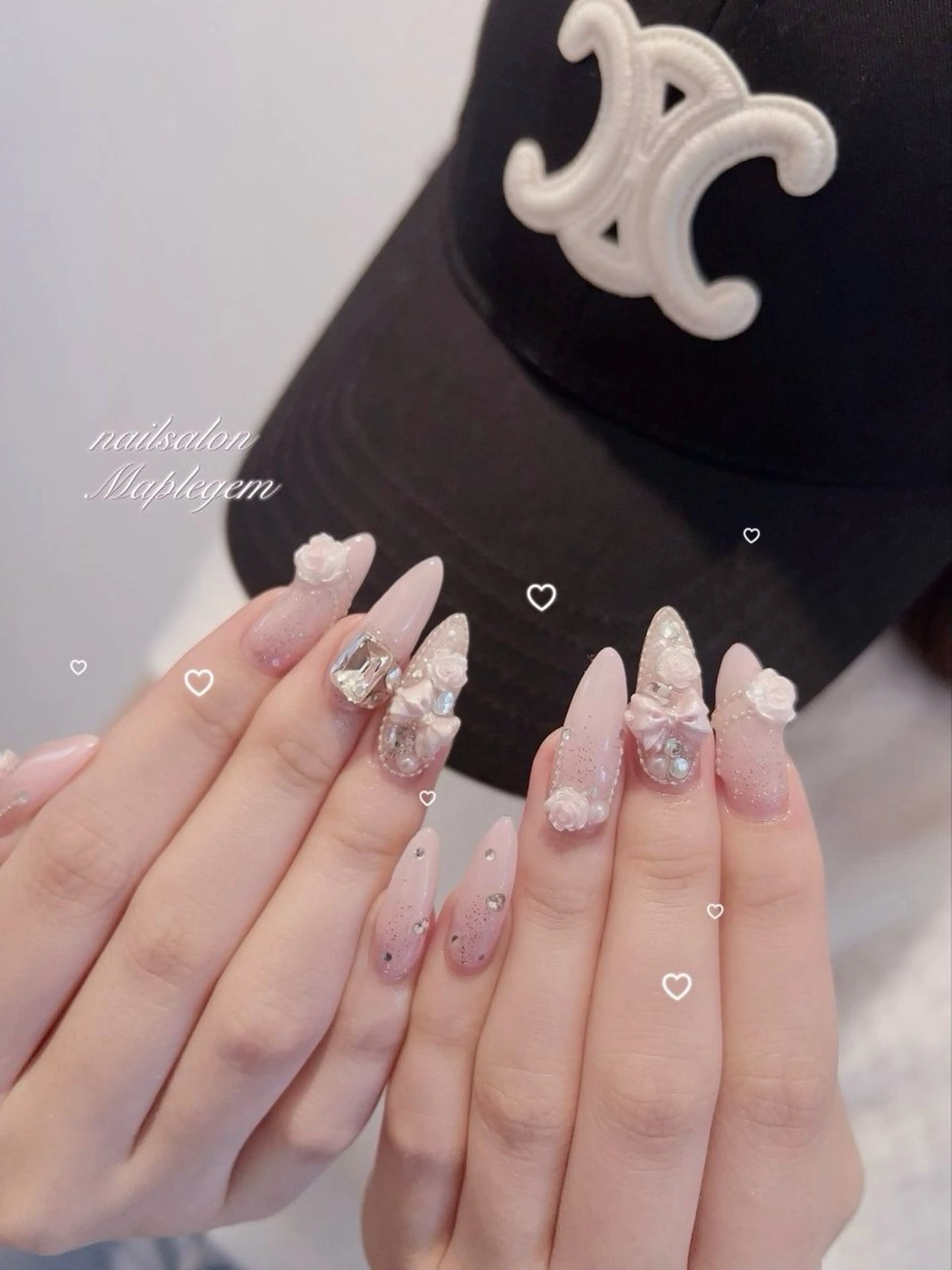 ネイル キラキラネイル 韓国ネイル シンプルネイル ワンホンネイル ハンドネイル MEI Nailのネイルデザイン
