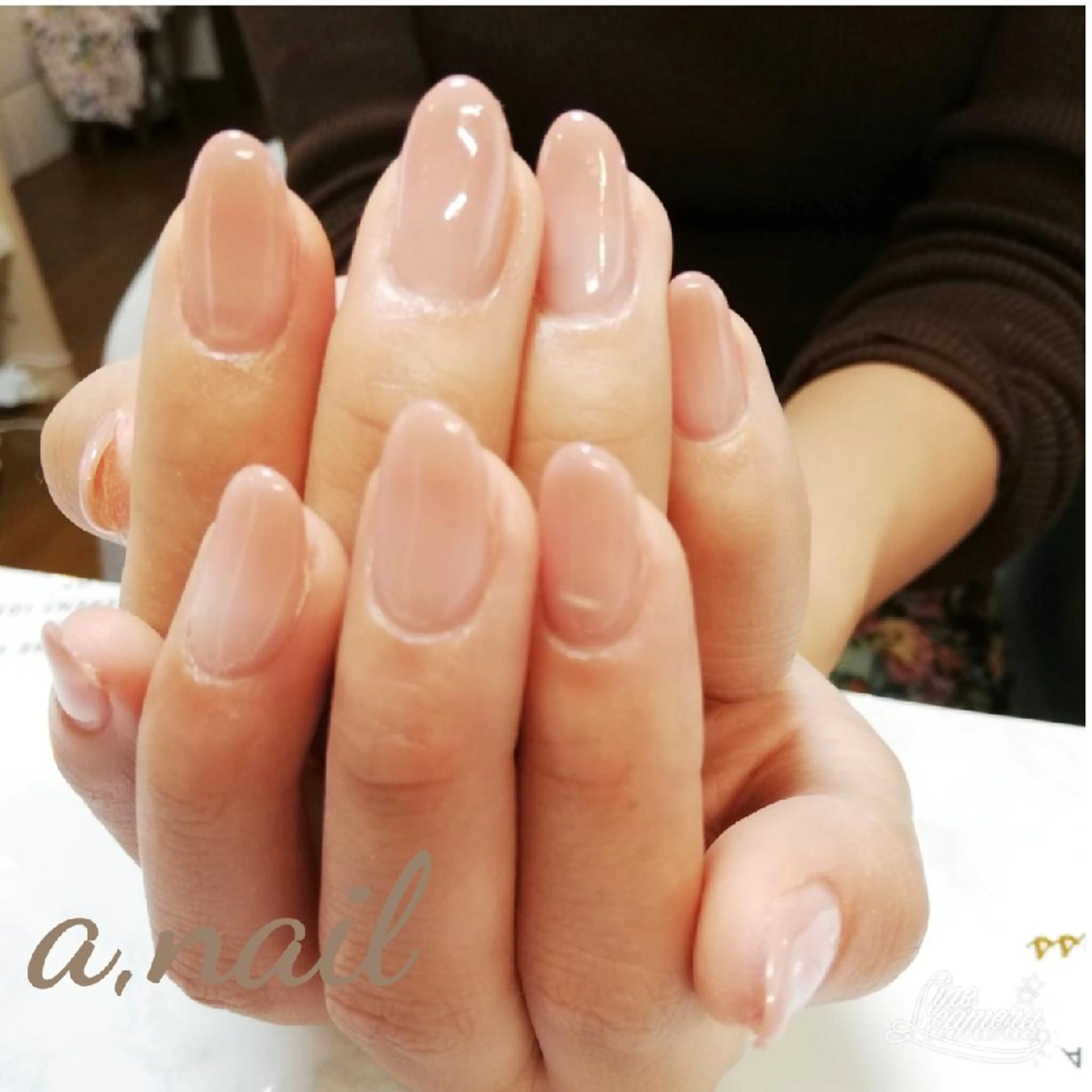 ネイル グラデーション ピンク ピンクベージュ ハンドネイル ネイルサロン エーネイルのネイルデザイン