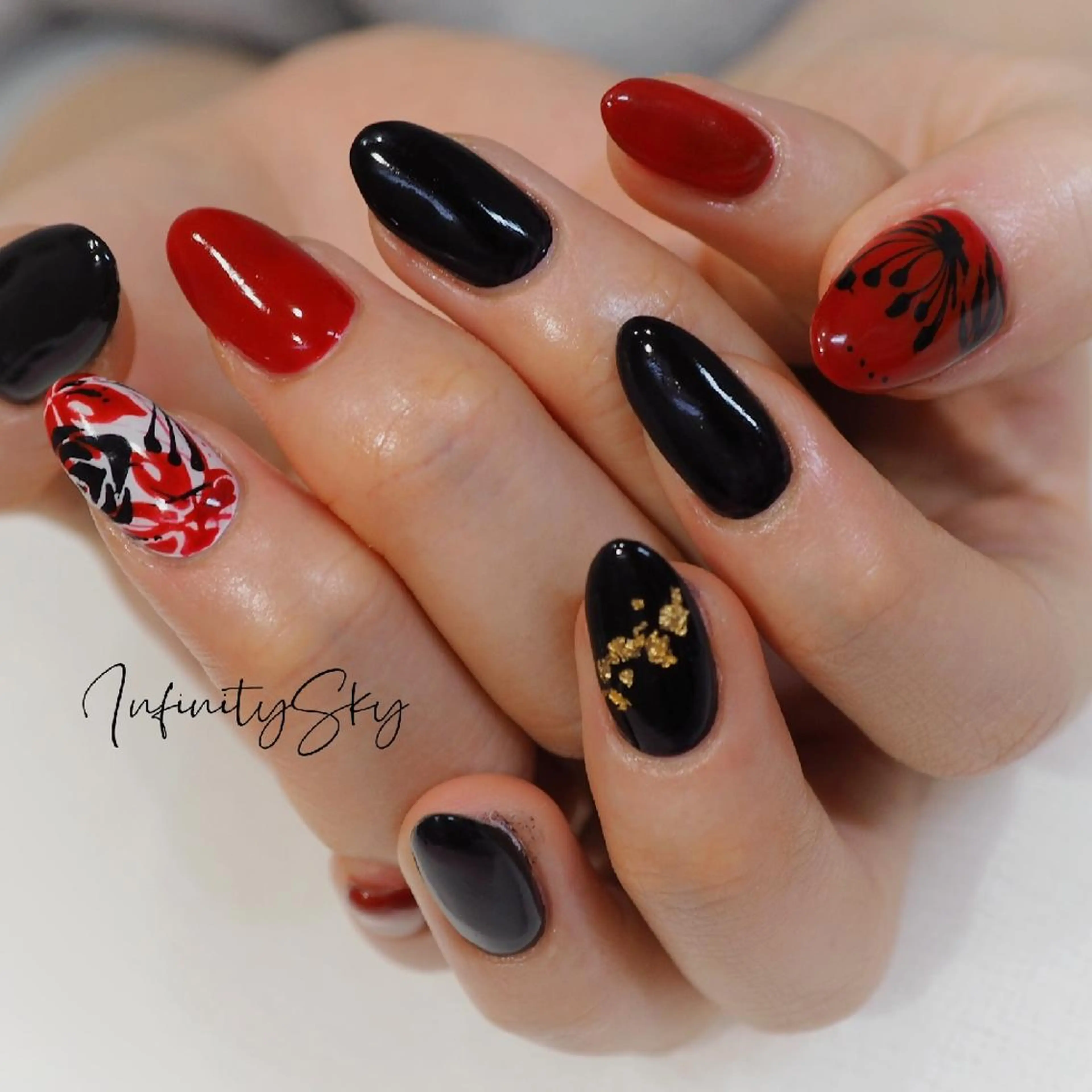 ネイル 卒業式 ハンドネイル infinity skyのネイルデザイン