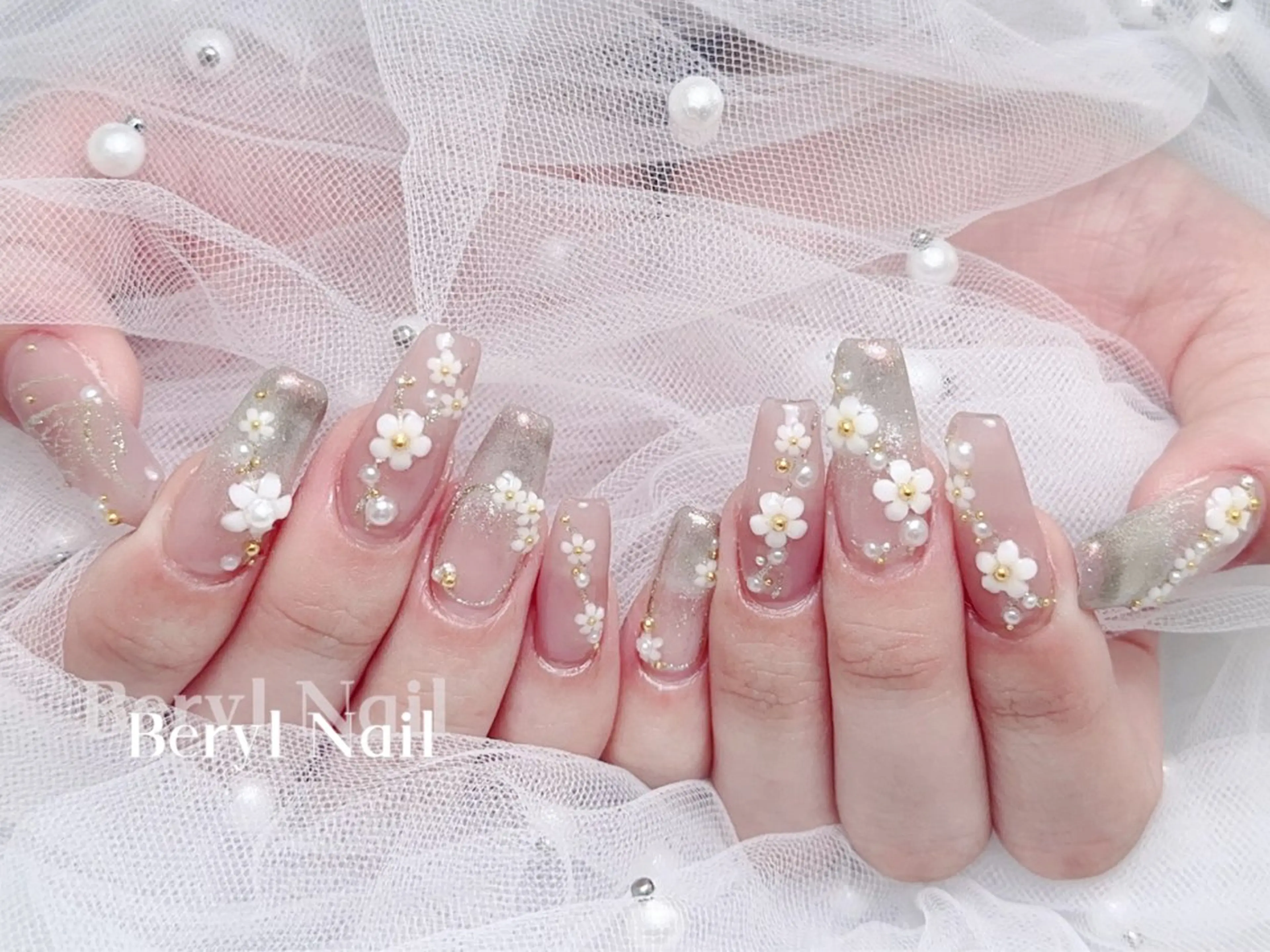 ロング ハンドネイル Beryl Nail所属・Beryl Nail 新大久保のネイルデザイン