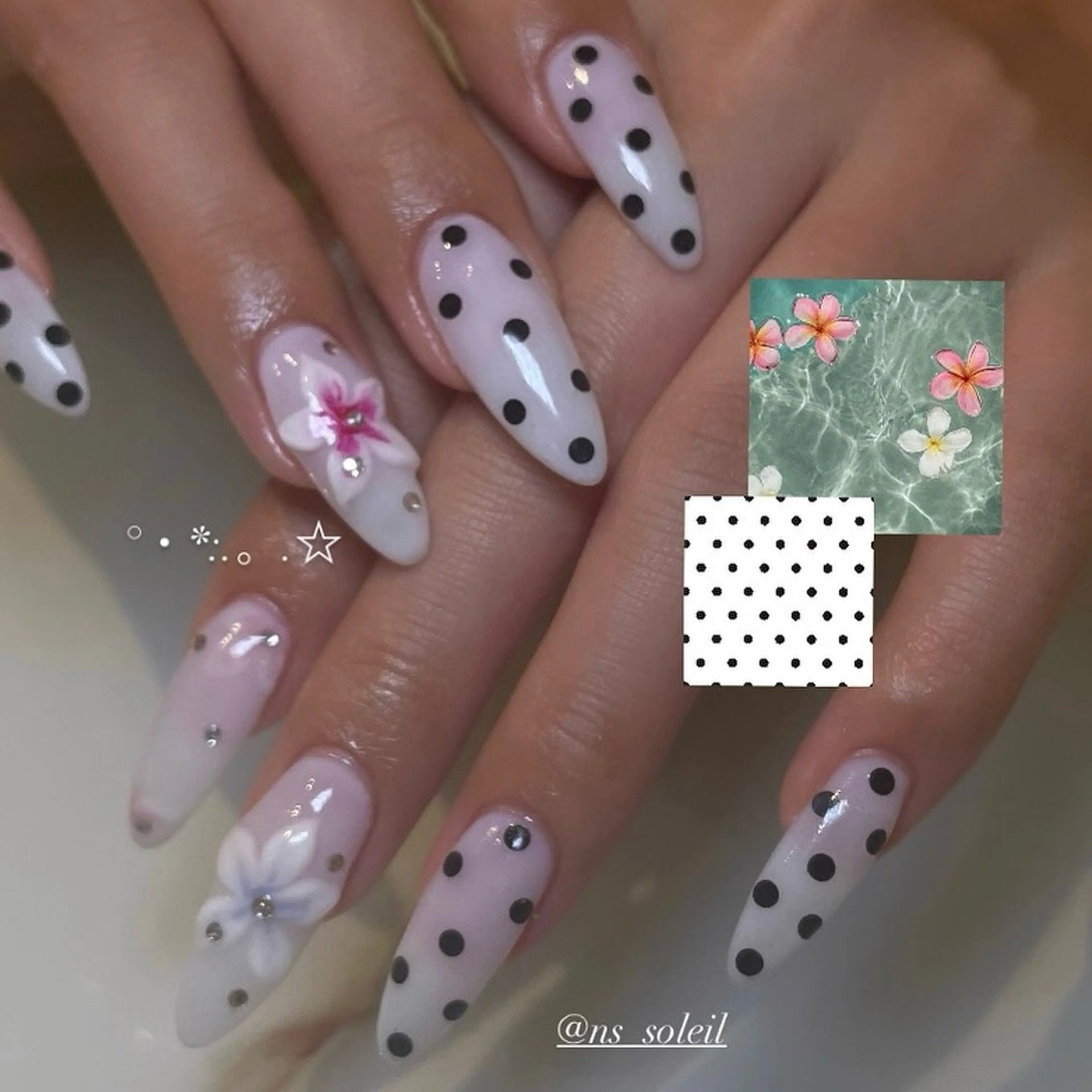 ネイル ドット 夏ネイル ハンドネイル Lua🌙ワンホン♡ ギャル♡推し活♡のネイルデザイン