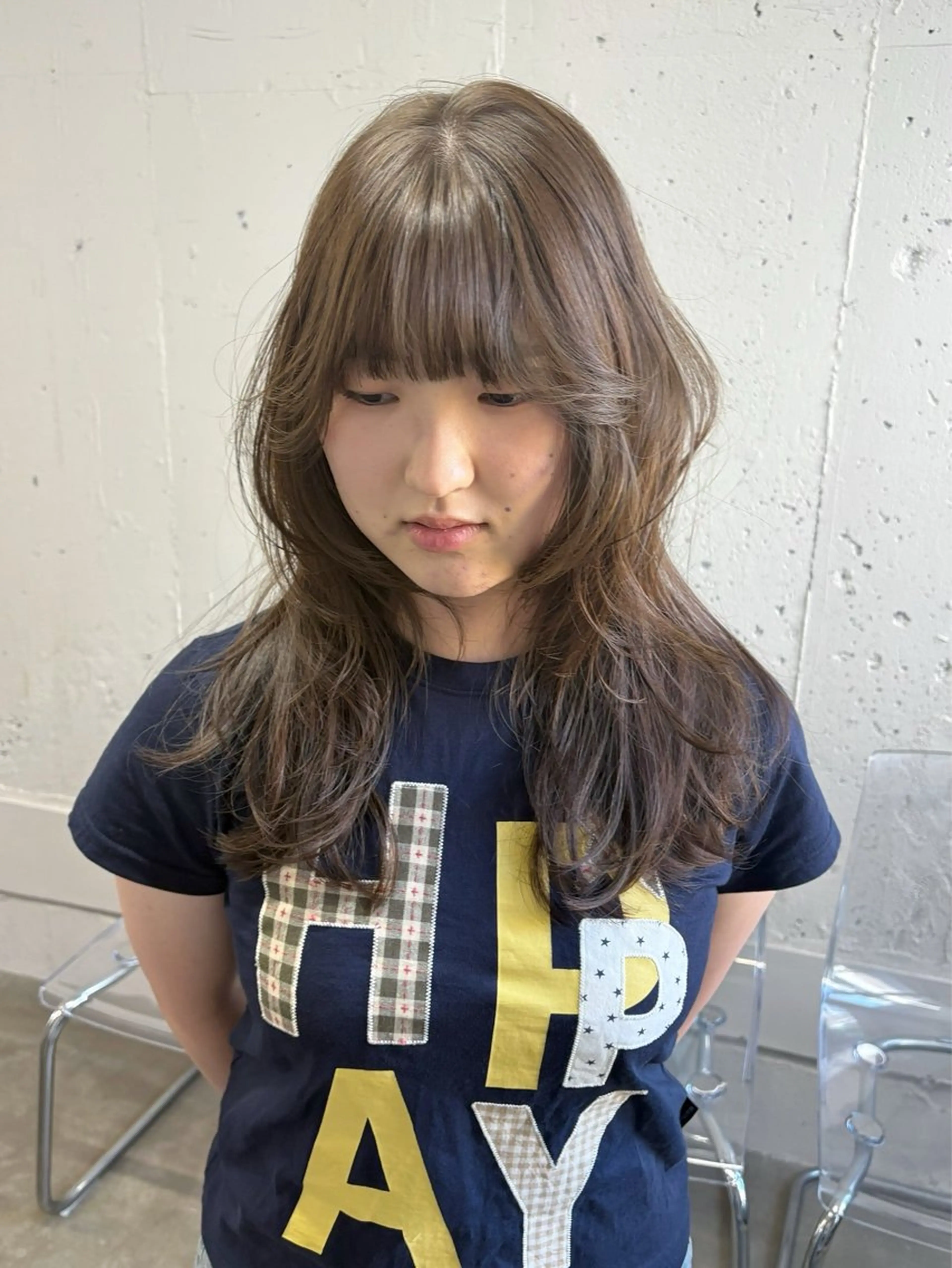 セミロング saya🎀似合わせ レイヤーカットのヘアスタイル