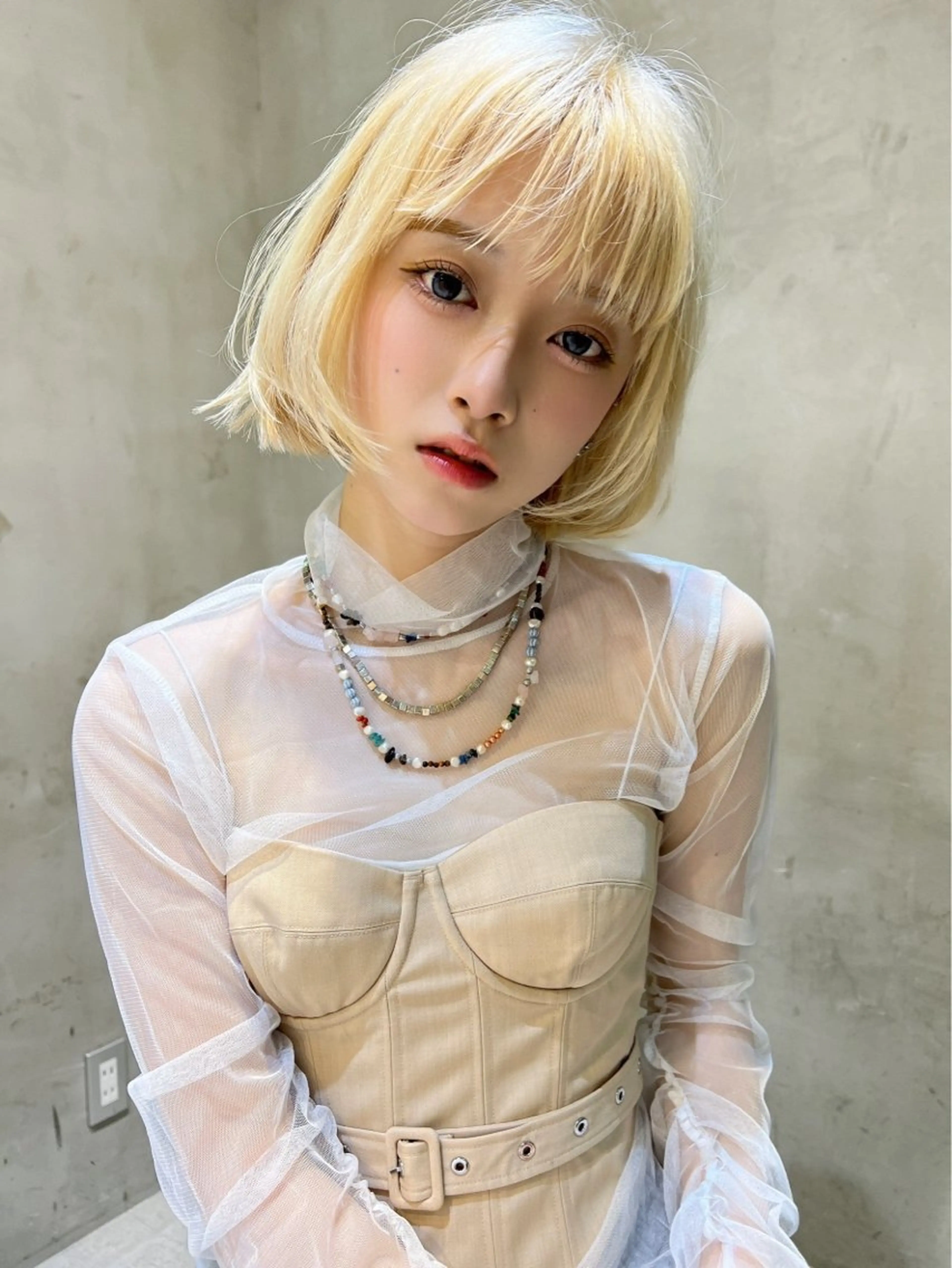 ショート カラー ヘアカラー トリートメント ヘッドスパ 派手髪/ハイトーン RIN🩵ྀིのヘアスタイル