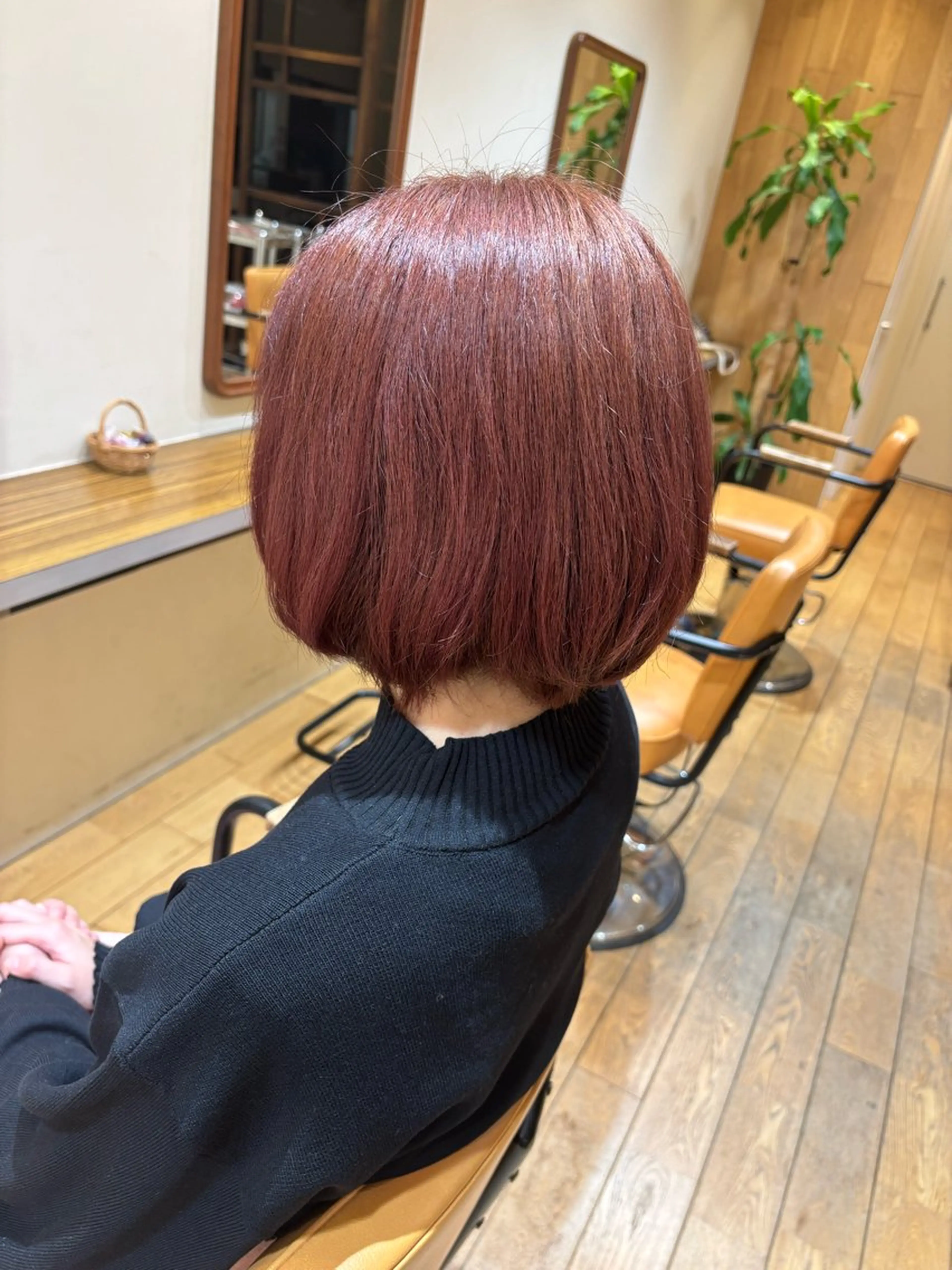 ミディアム カラー カット ヘアカラー おもだか　がく /レディースカットのヘアスタイル