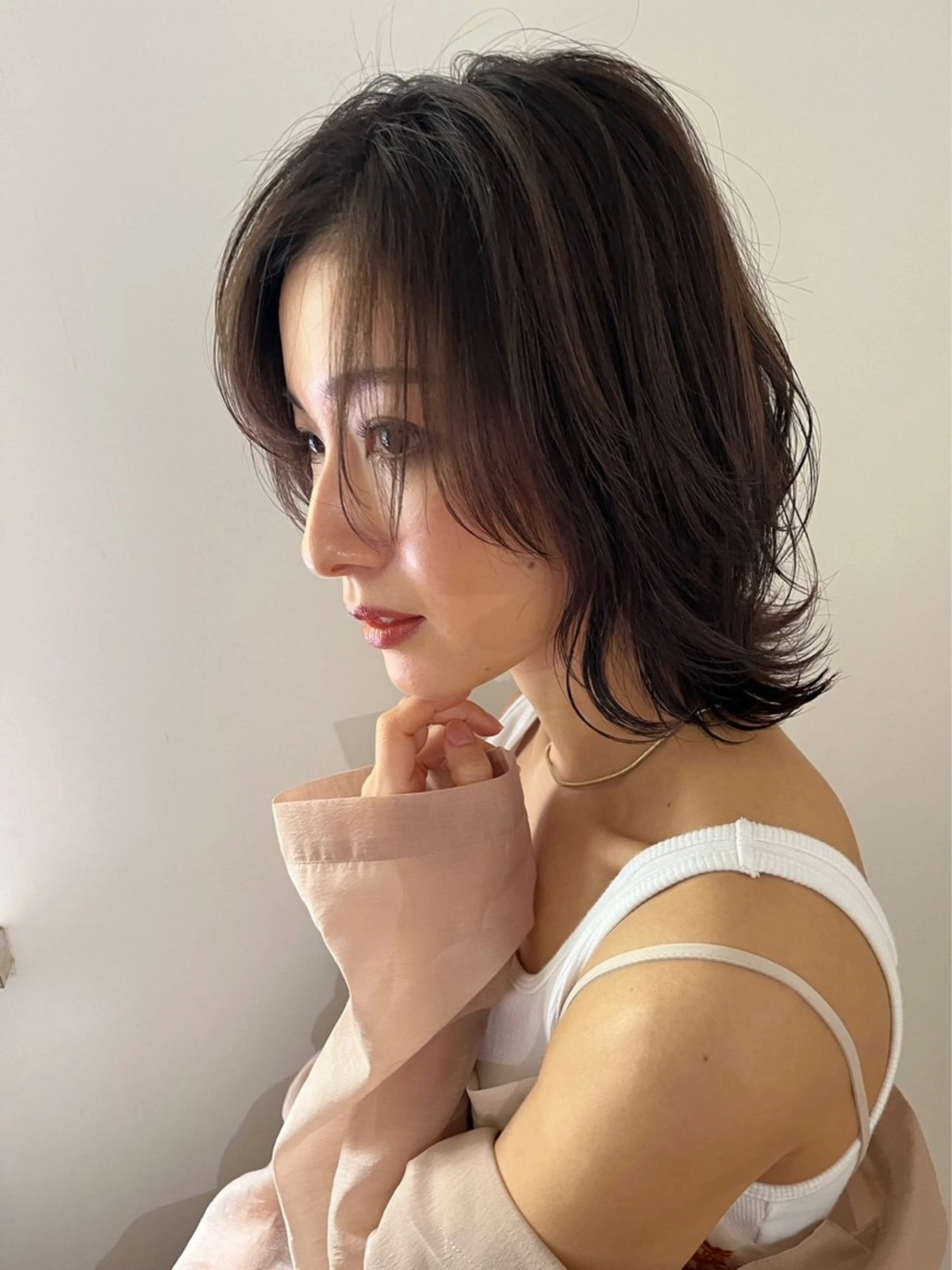 ミディアム カラー ヘアアレンジ ちひろ /似合わせカラーのヘアスタイル