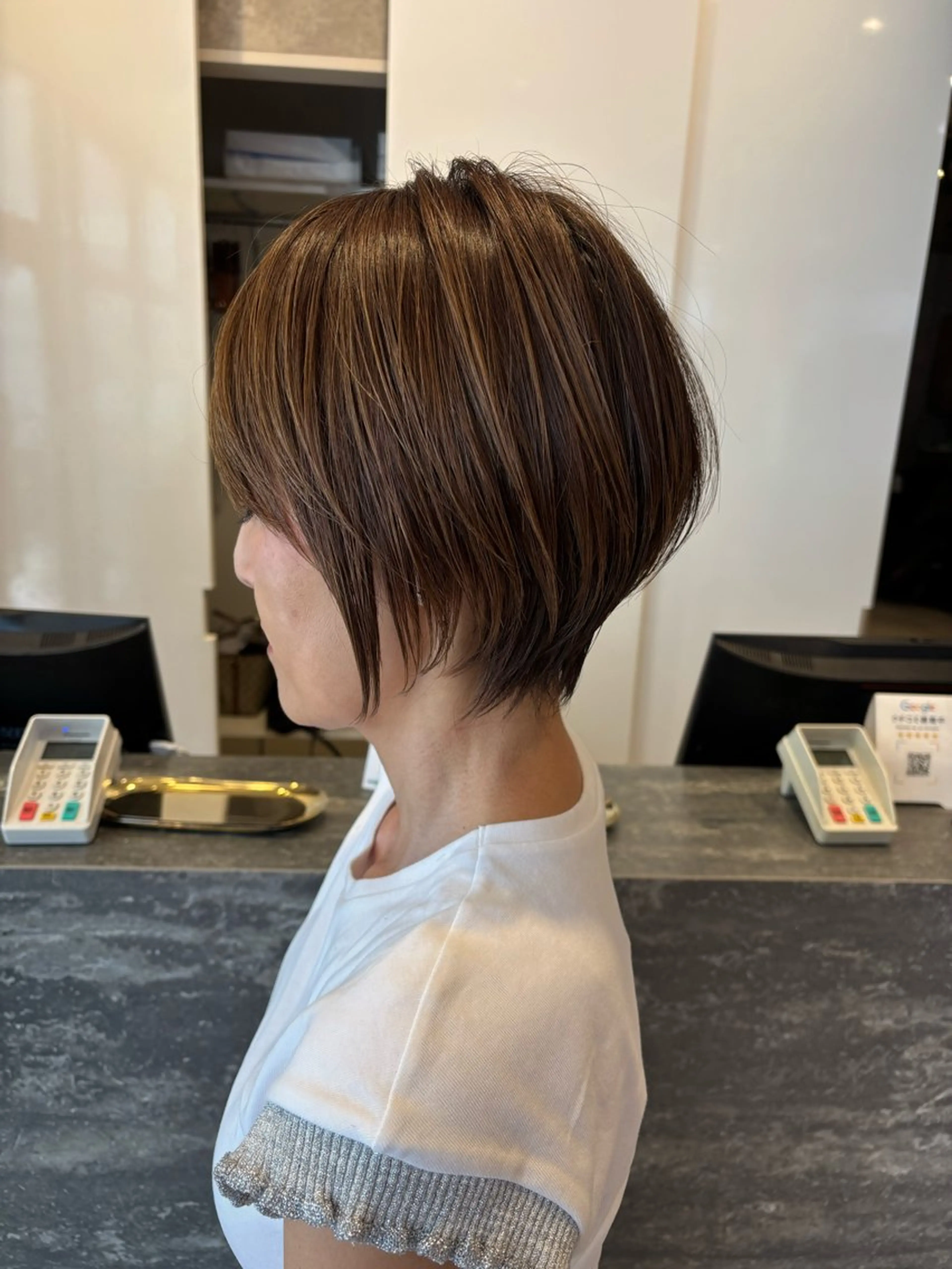 ショート カット トリートメント 無料カットモデル /小顔ショート/荒砂のヘアスタイル