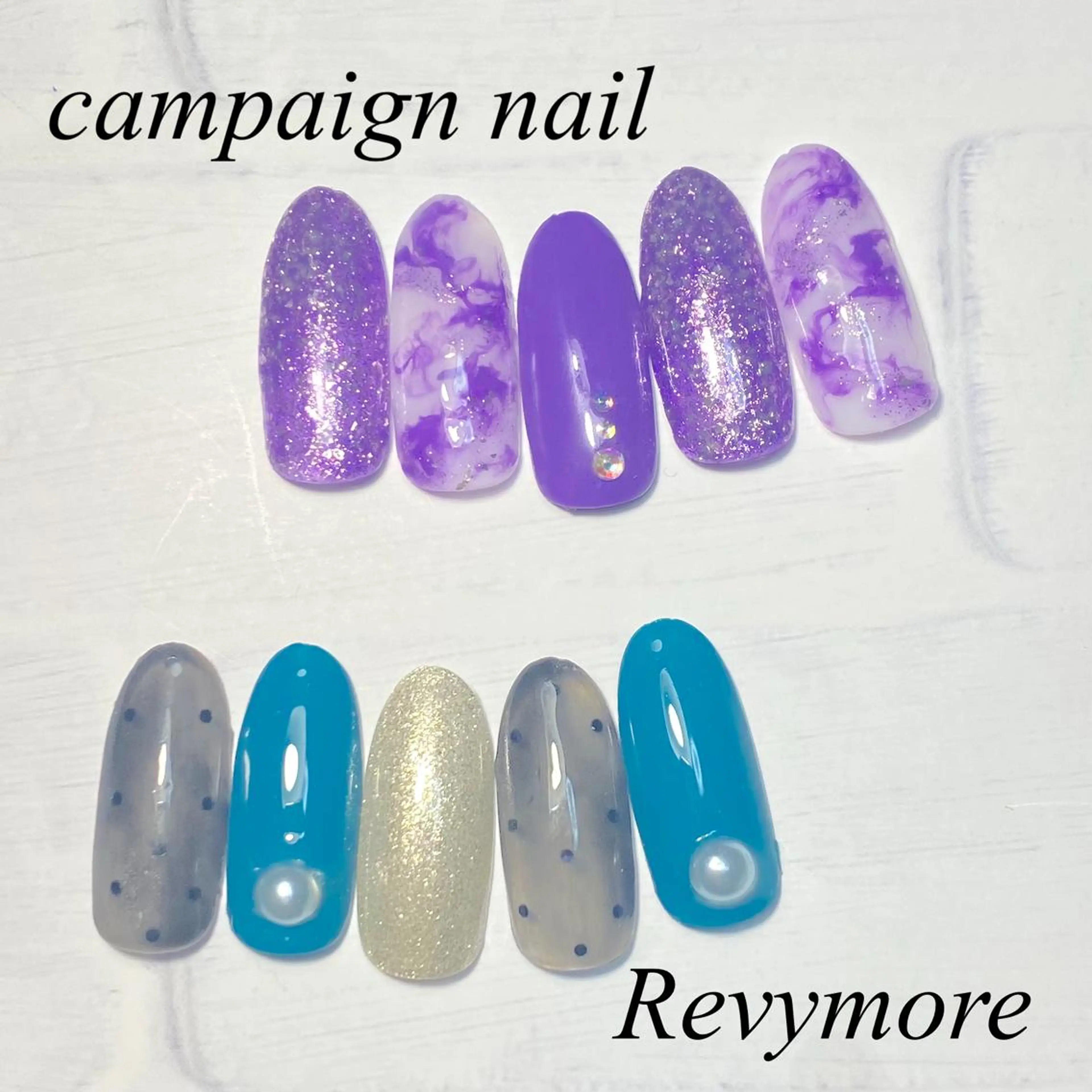 ミディアム ネイル 韓国風ヘア ジェルネイル キラキラネイル 韓国ネイル ニュアンスネイル nail salon Revymore所属・nail salon Revymoreのネイルデザイン