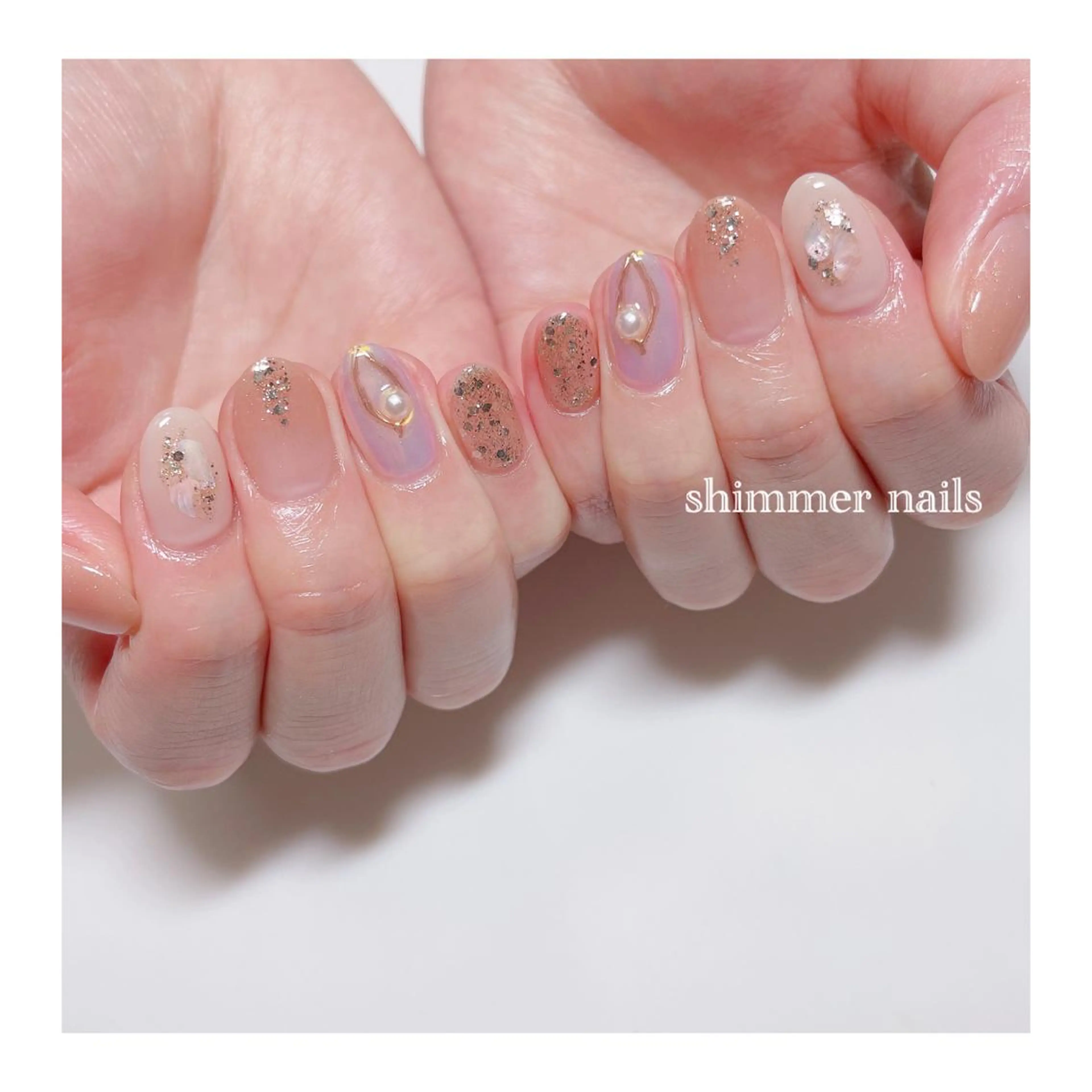 ネイル ブライダルネイル shimmer nailsのネイルデザイン