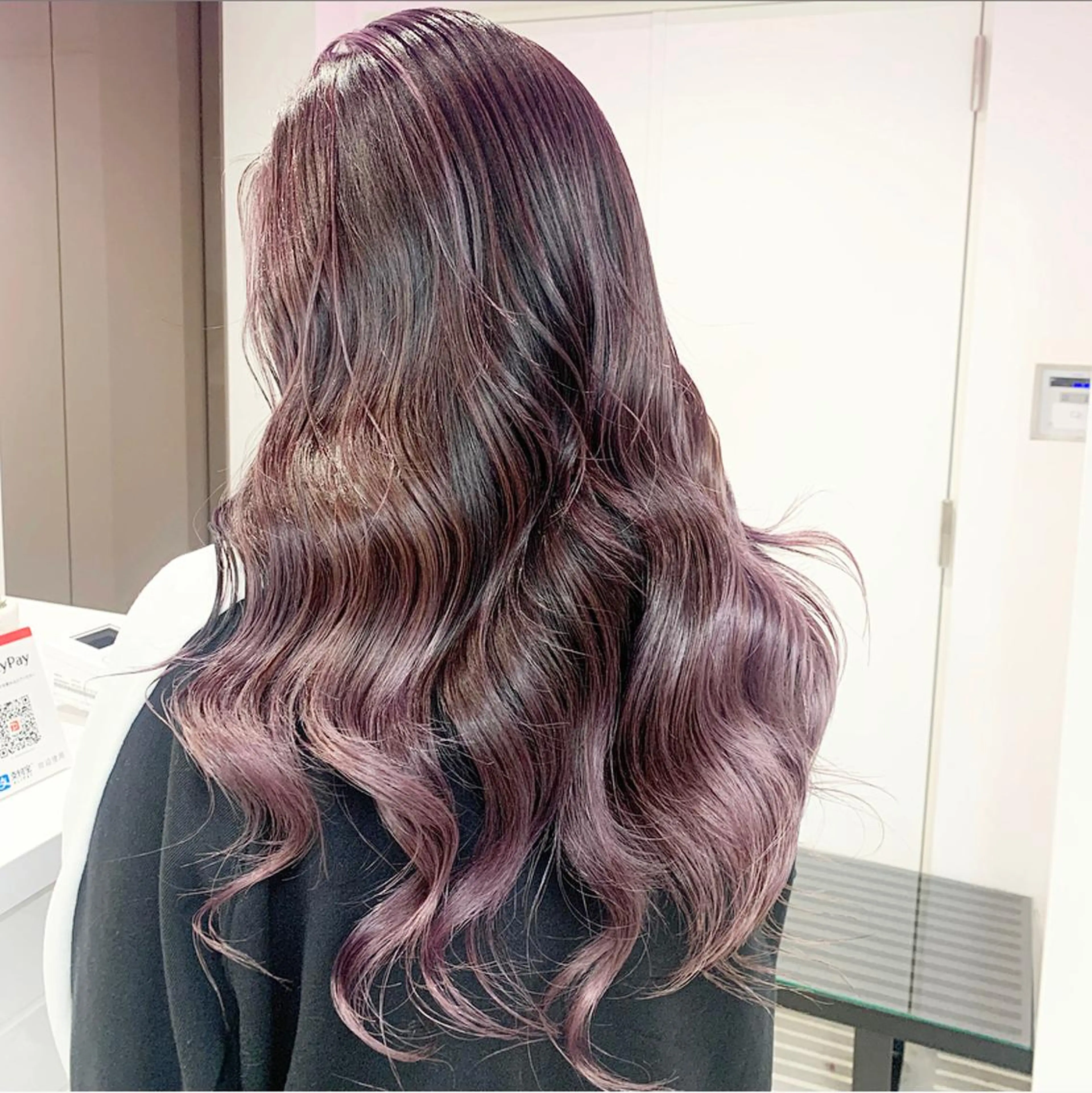 ロング カラー バレイヤージュ ラベンダーカラー ピンクカラー ピンクラベンダー レイヤーカット カット トリートメント ✨カラー指名 No.1✨keitaのヘアスタイル