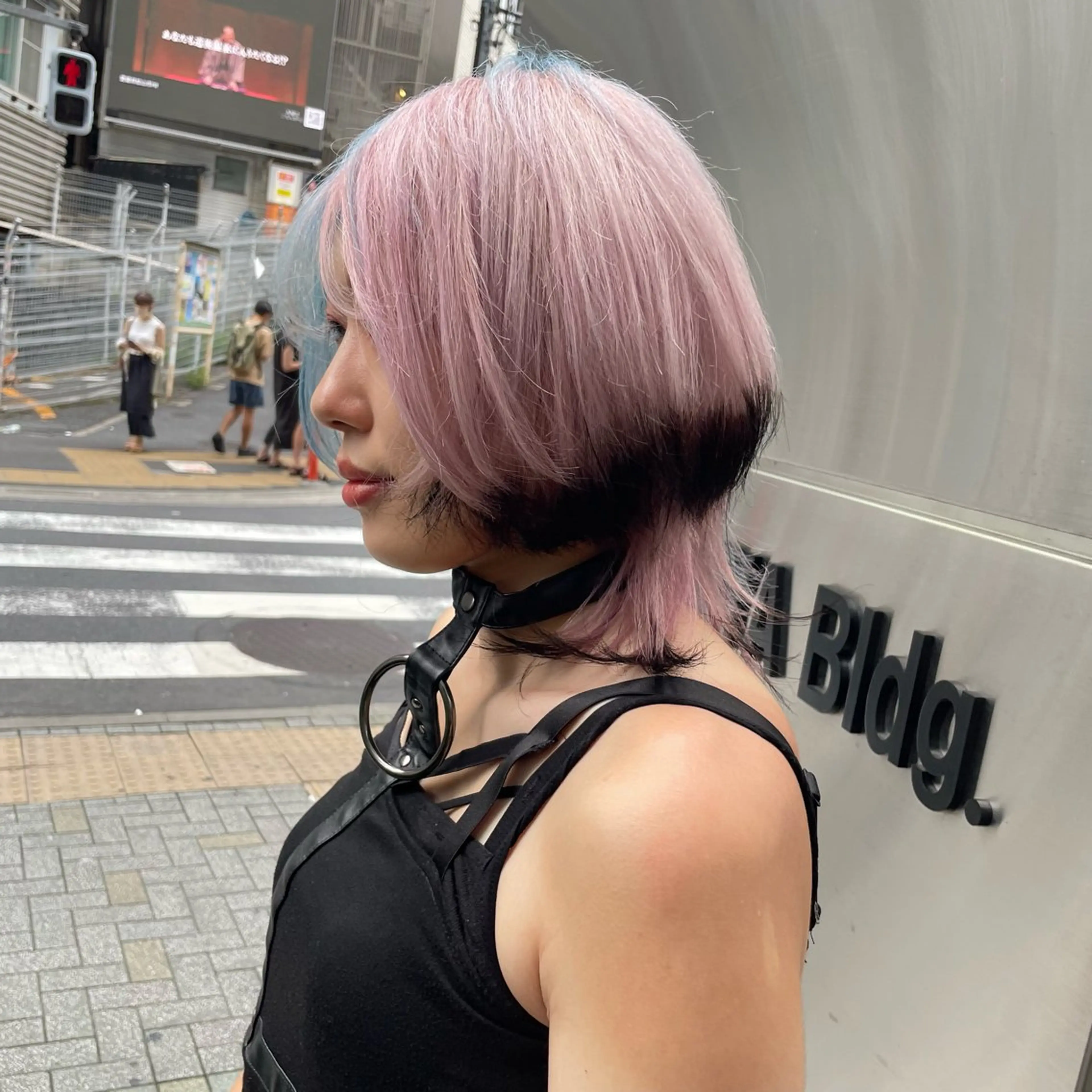 ミディアム カラー ホワイト&レイヤーカ ットエクステ長畠俊輔のヘアスタイル