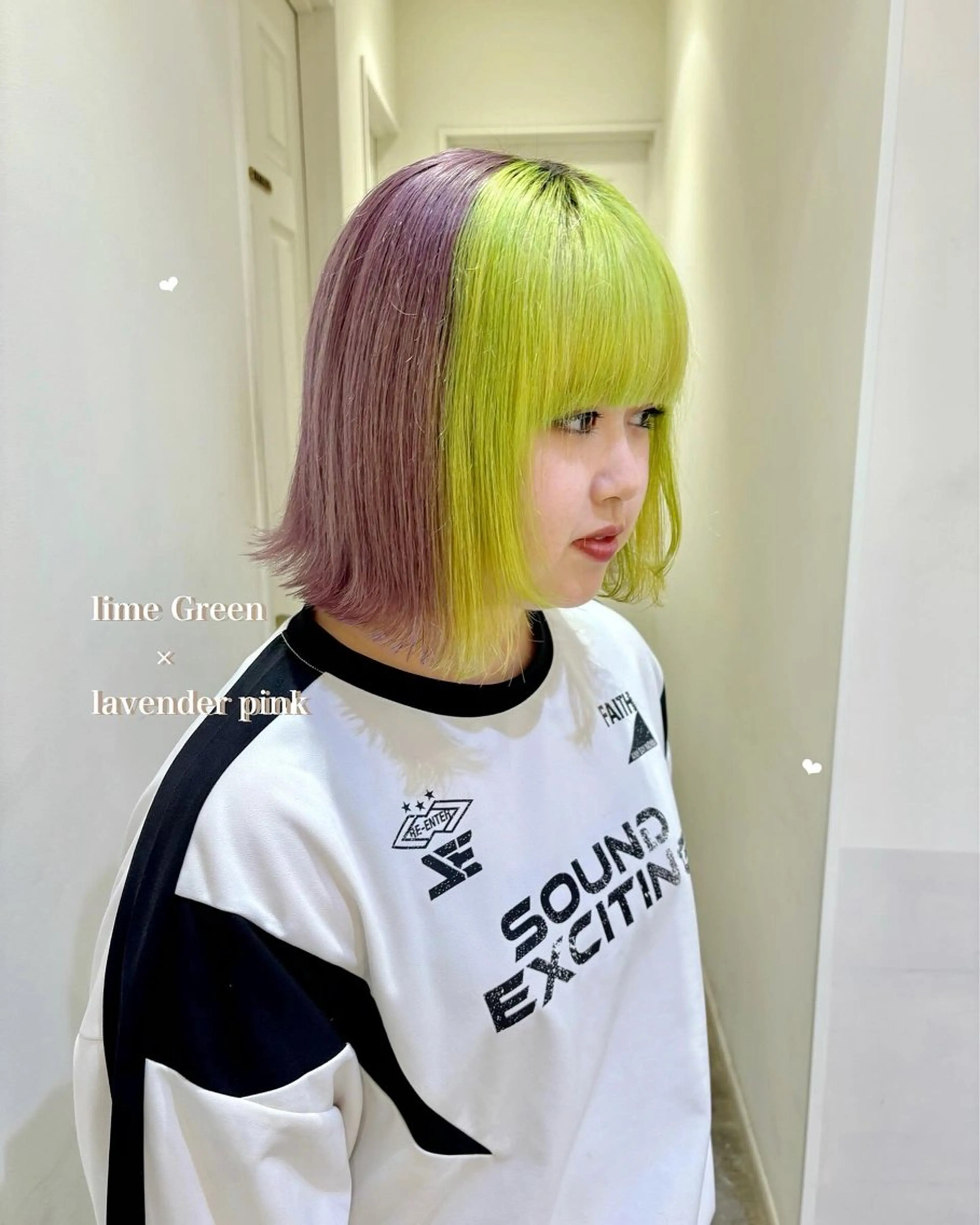 ミディアム カラー デザインカラー ハイトーンカラー ラベンダーカラー ラベンダーピンク ピンクカラー ヘアカラー エクステ/ハイトーン 🐏☁️miminaのヘアスタイル