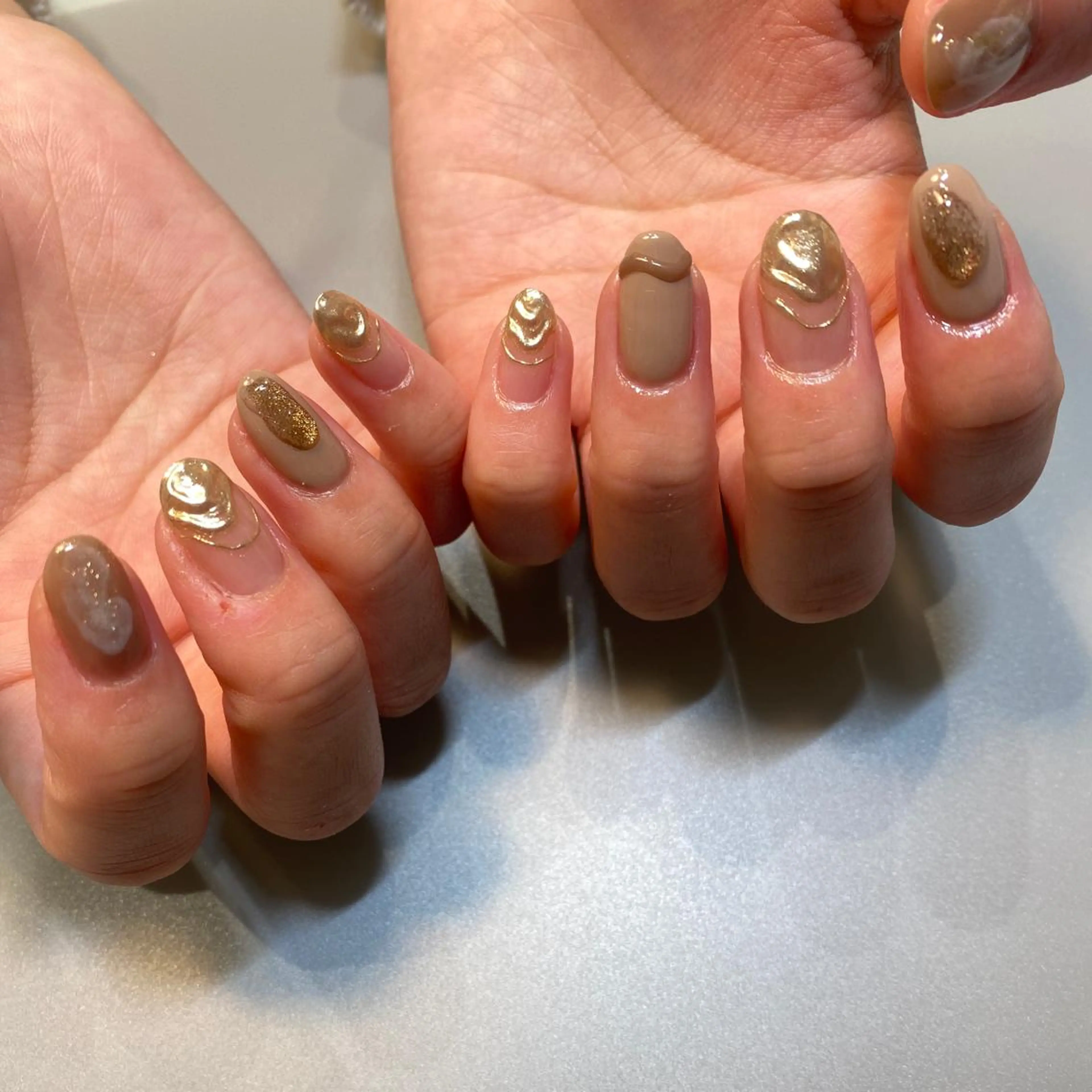 ネイル ハンドネイル NINEnami ニュアンスネイルのネイルデザイン