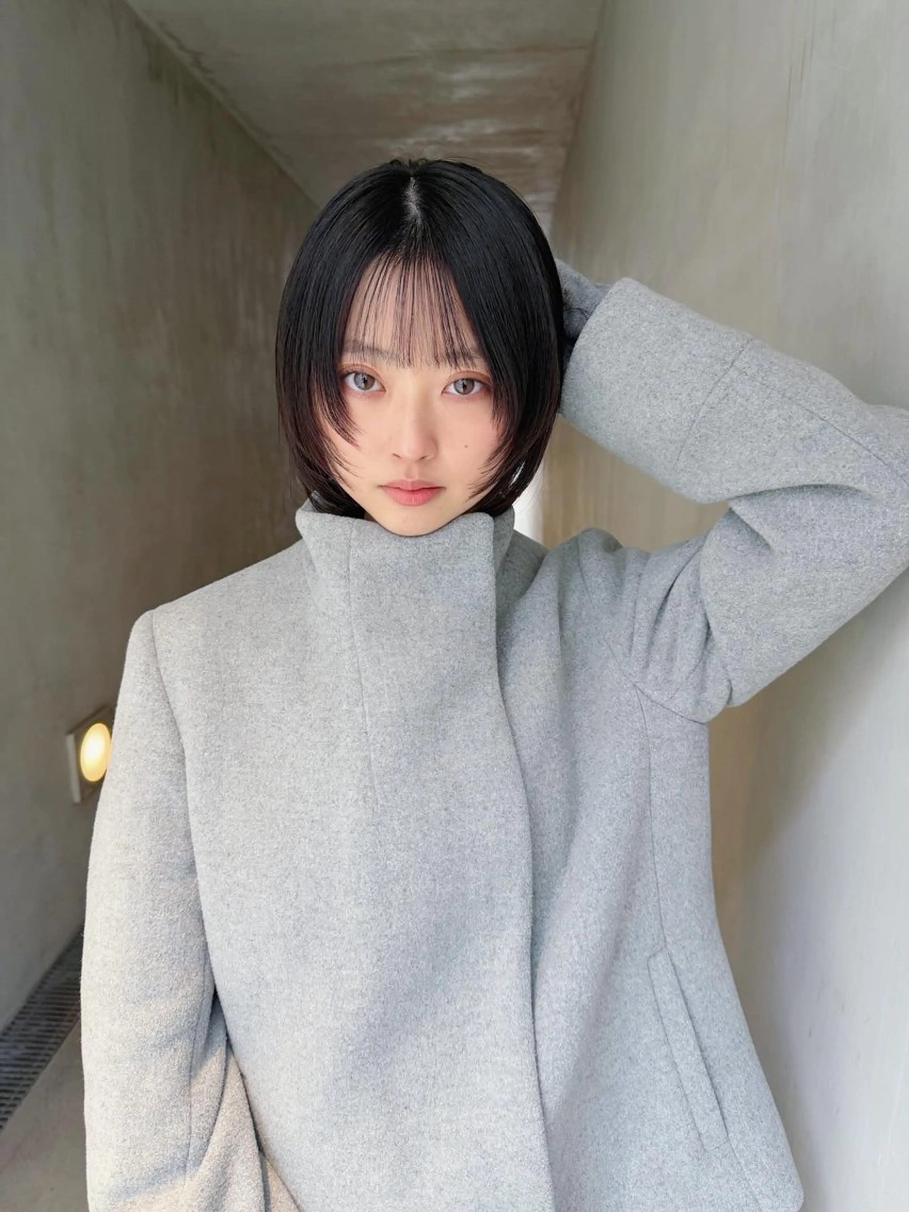 ショート カラー ボブレイヤー ボブ レイヤーカット カット ヘアカラー トリートメント AiM 大名　似合わせカットのヘアスタイル