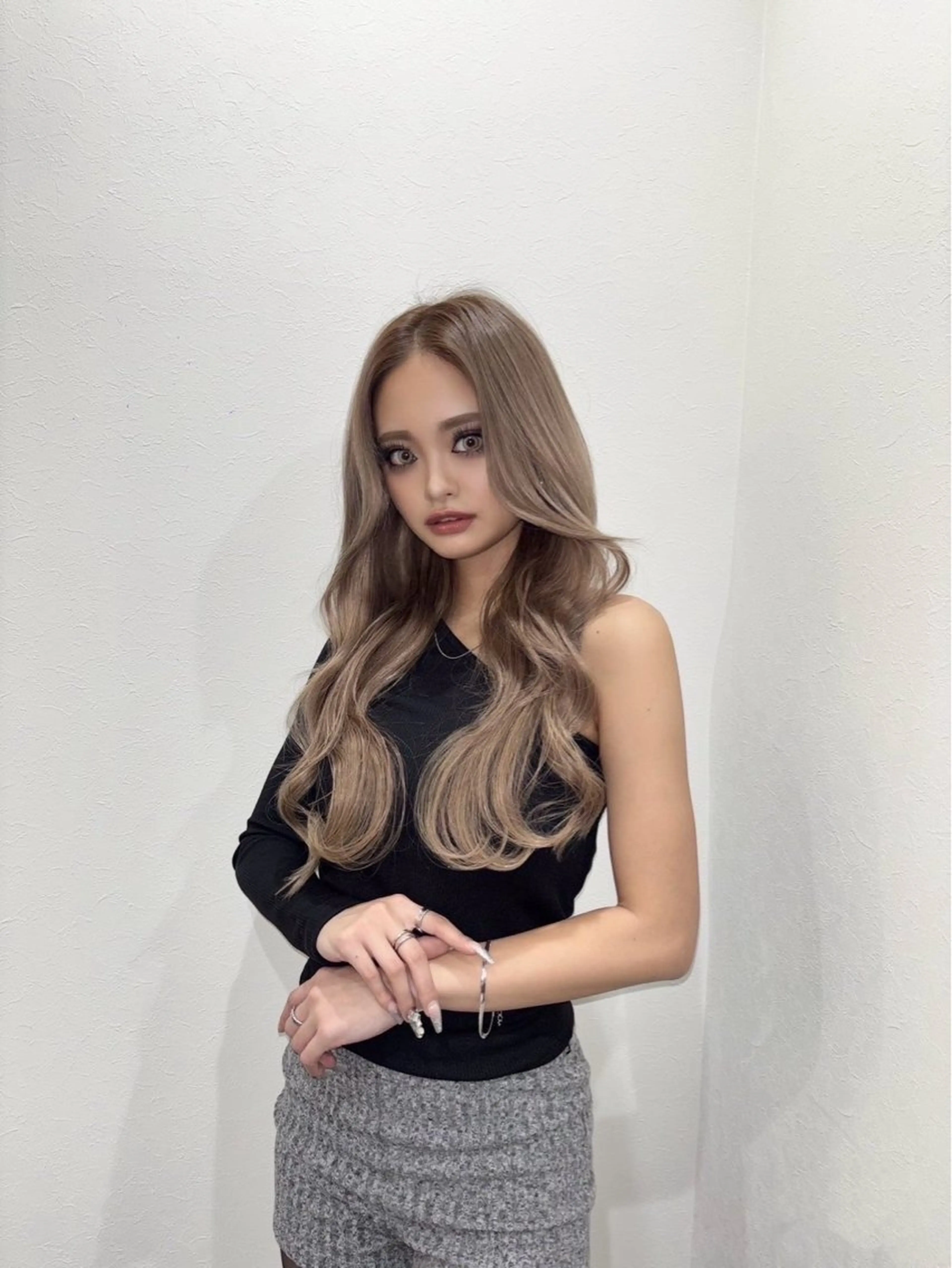 ミディアム プルエクステ エクステ エクステ プルエクステ/透明感 カラー✨KAZUKIのヘアスタイル