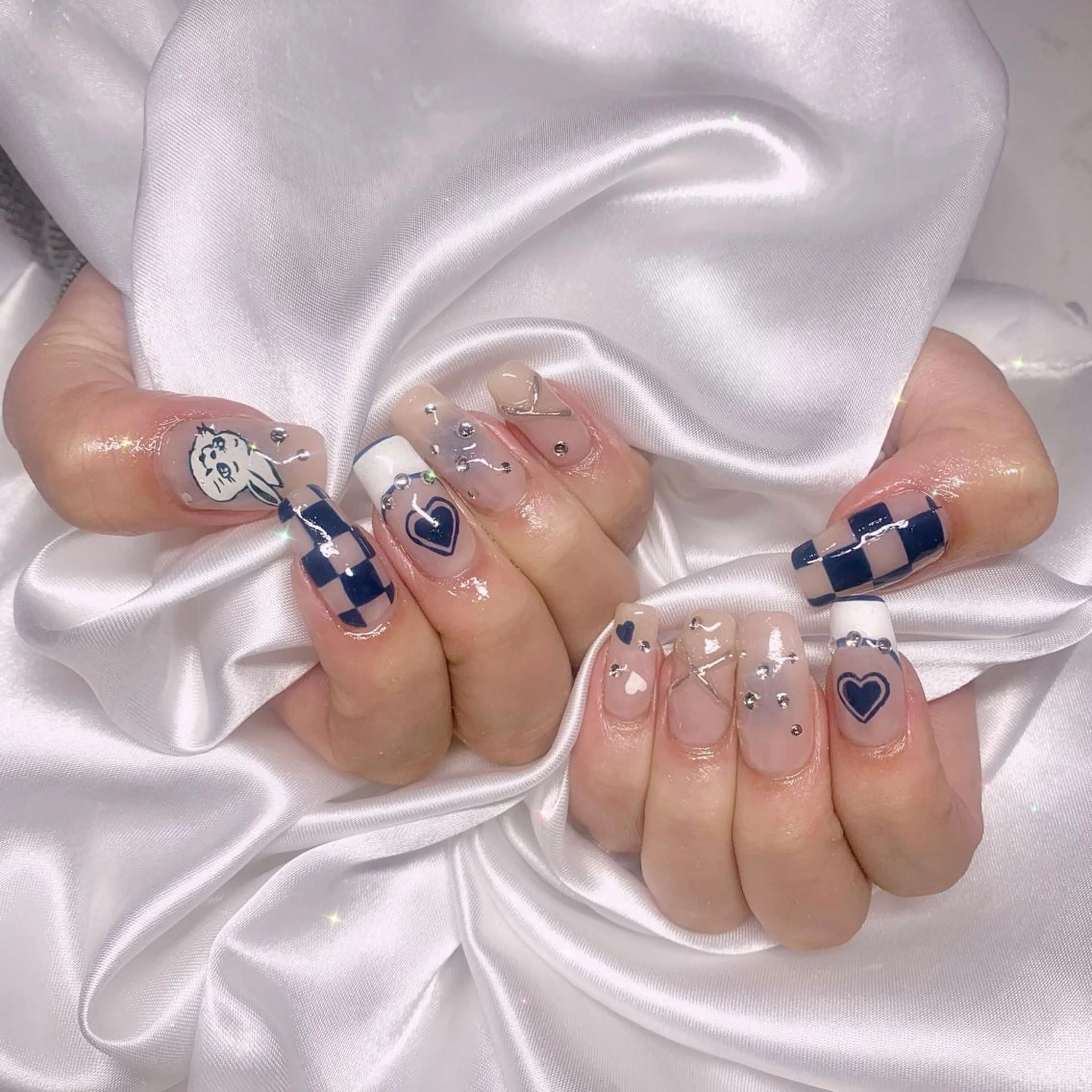 ネイル アートネイル フレンチネイル ジェルネイル 韓国ネイル ワンカラーネイル élu by Noriko 前原のネイルデザイン