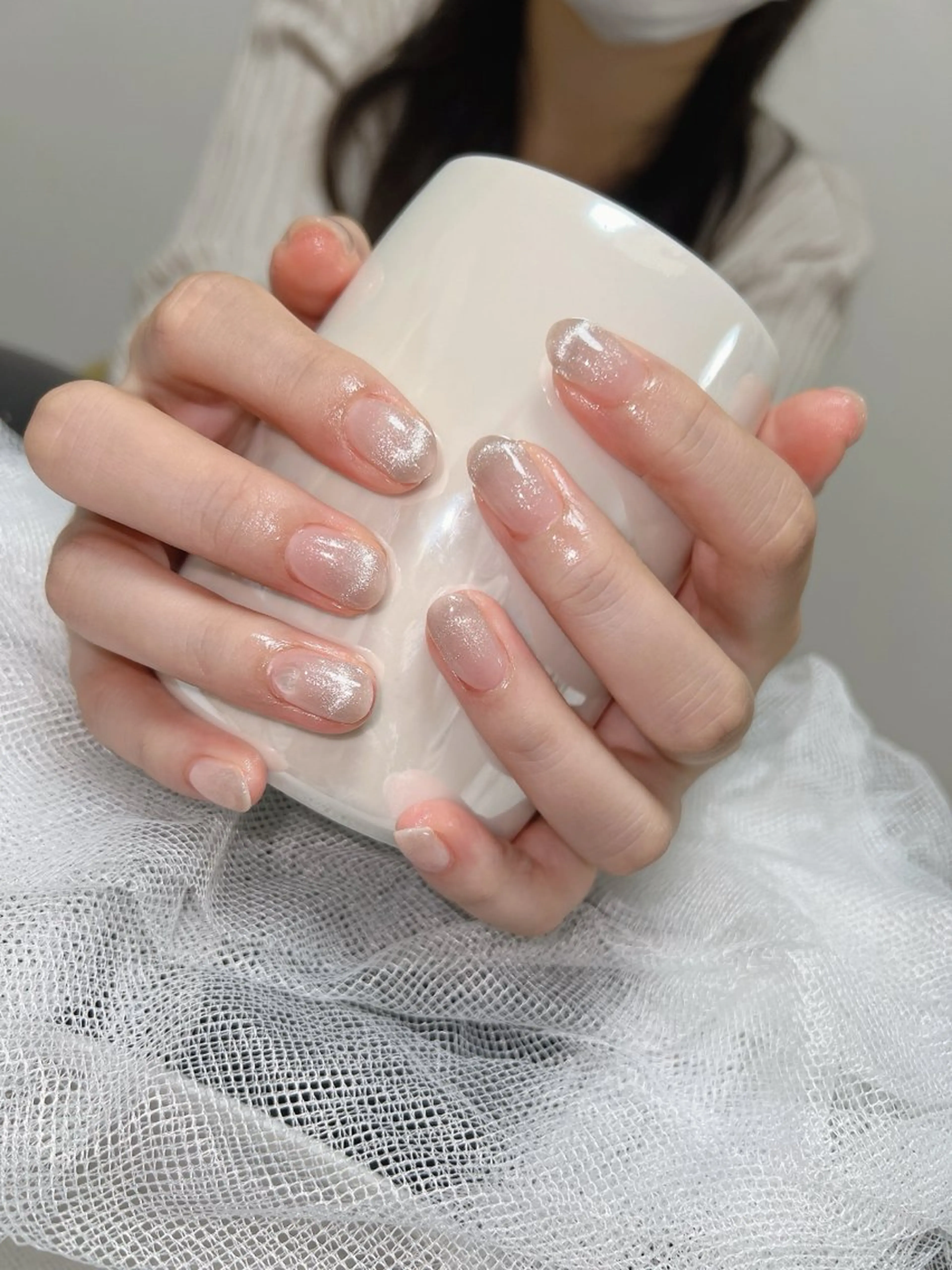 ネイル マグネットネイル ミラーネイル ネイルチップ 冬ネイル Lee Nailsのネイルデザイン