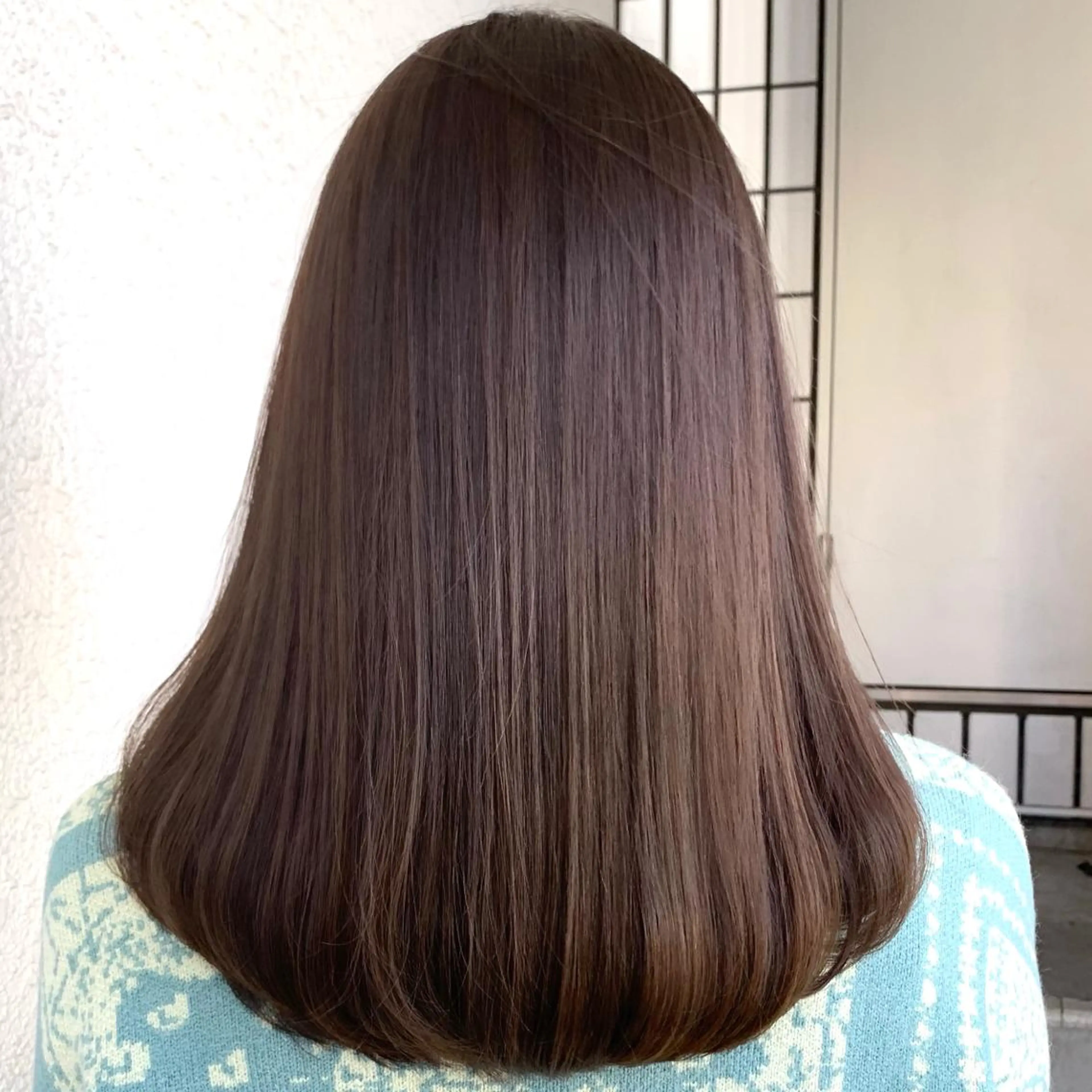 セミロング カラー ✨️美髪矯正×似合わ せ艶カラー✨藤田透のヘアスタイル