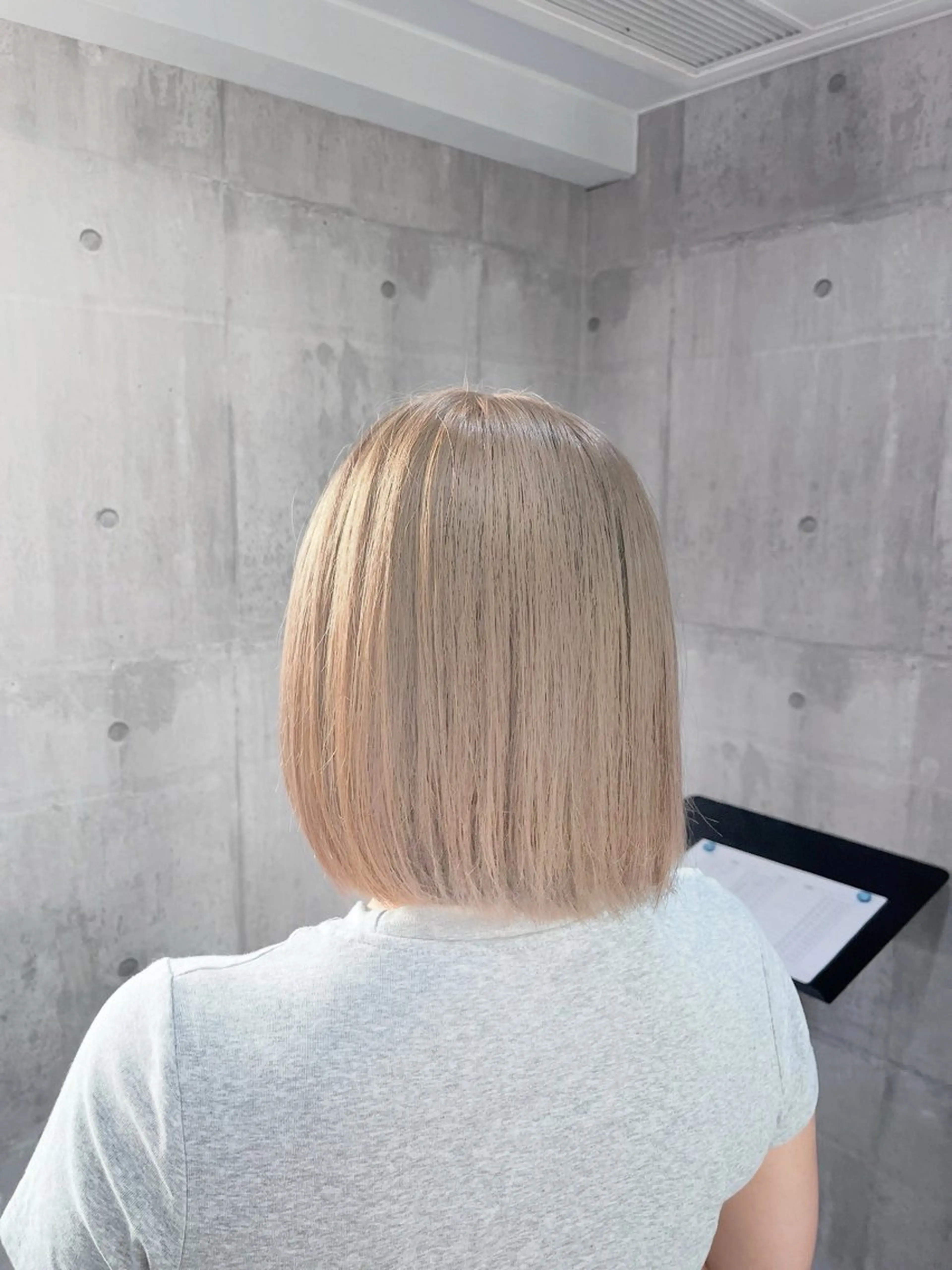 ミディアム カラー パーマ ヘアアレンジ メンズ キッズ カット ヘアカラー トリートメント 🍭HAYATO🍭 ボブ×ハイトーンのヘアスタイル