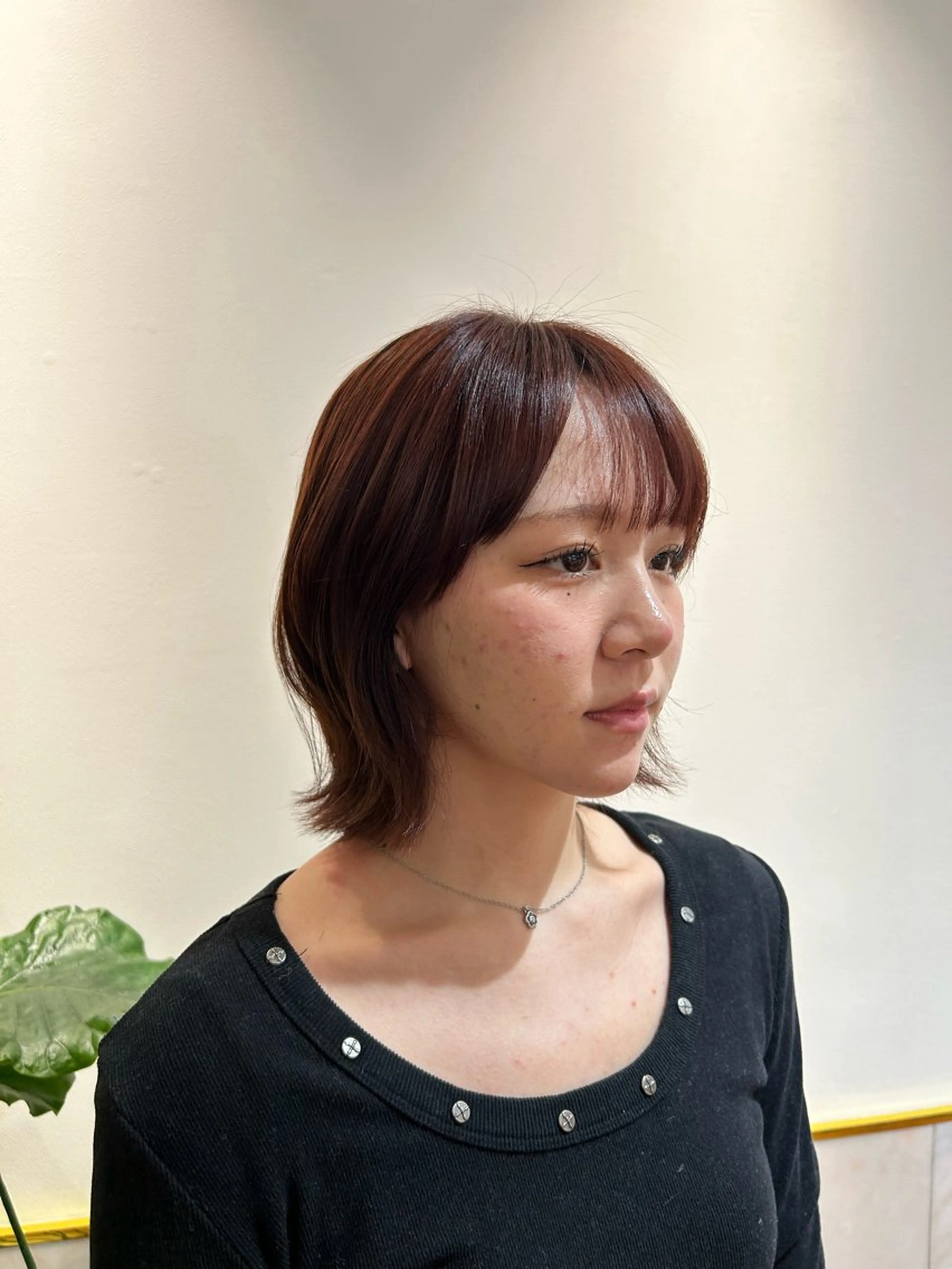 ショート ボブ くびれヘア カット ヘアカラー 神田 音羽のヘアスタイル