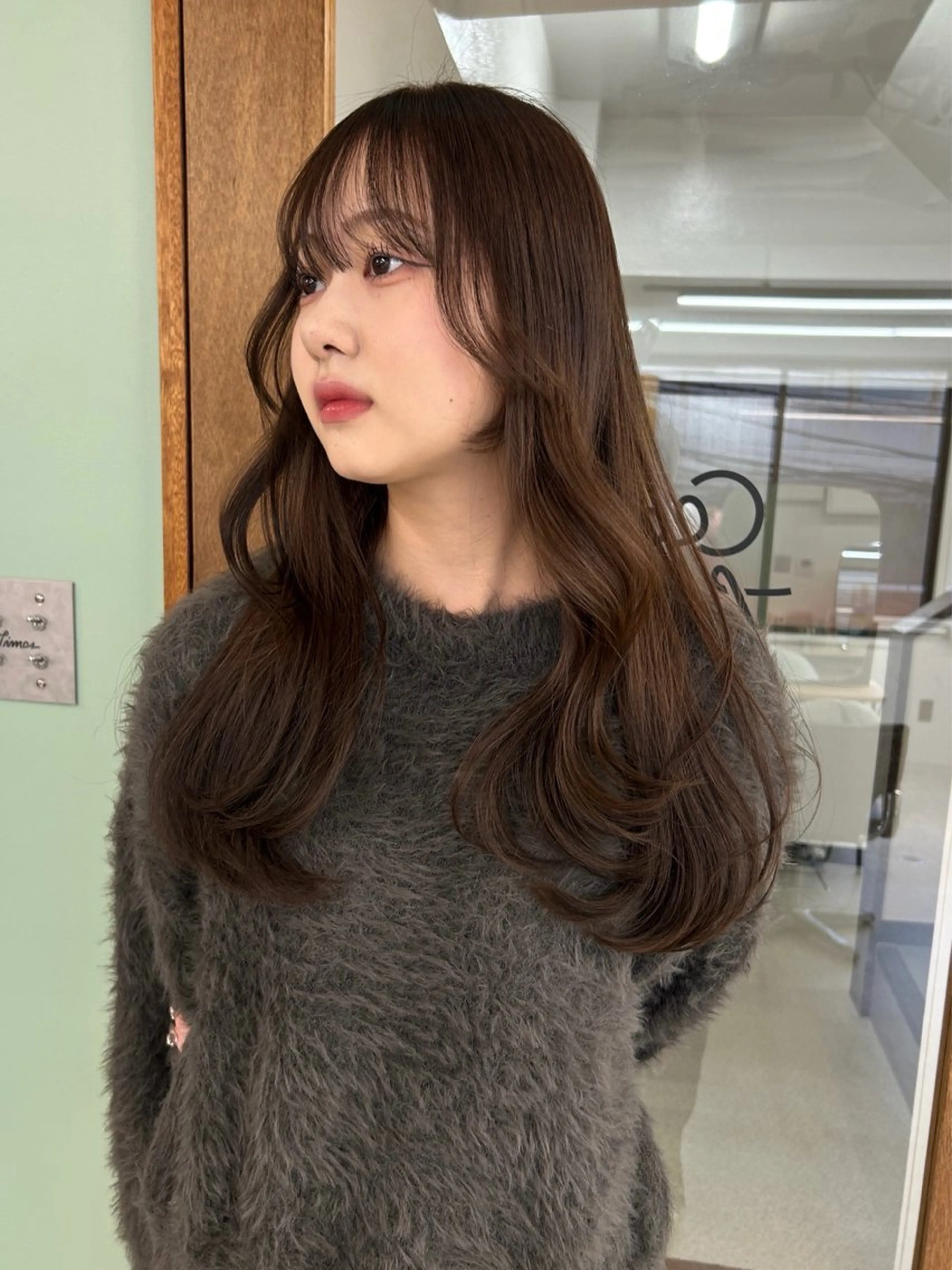 セミロング カット ヘアカラー レイヤー・ボブカット ／もえまる🌻のヘアスタイル