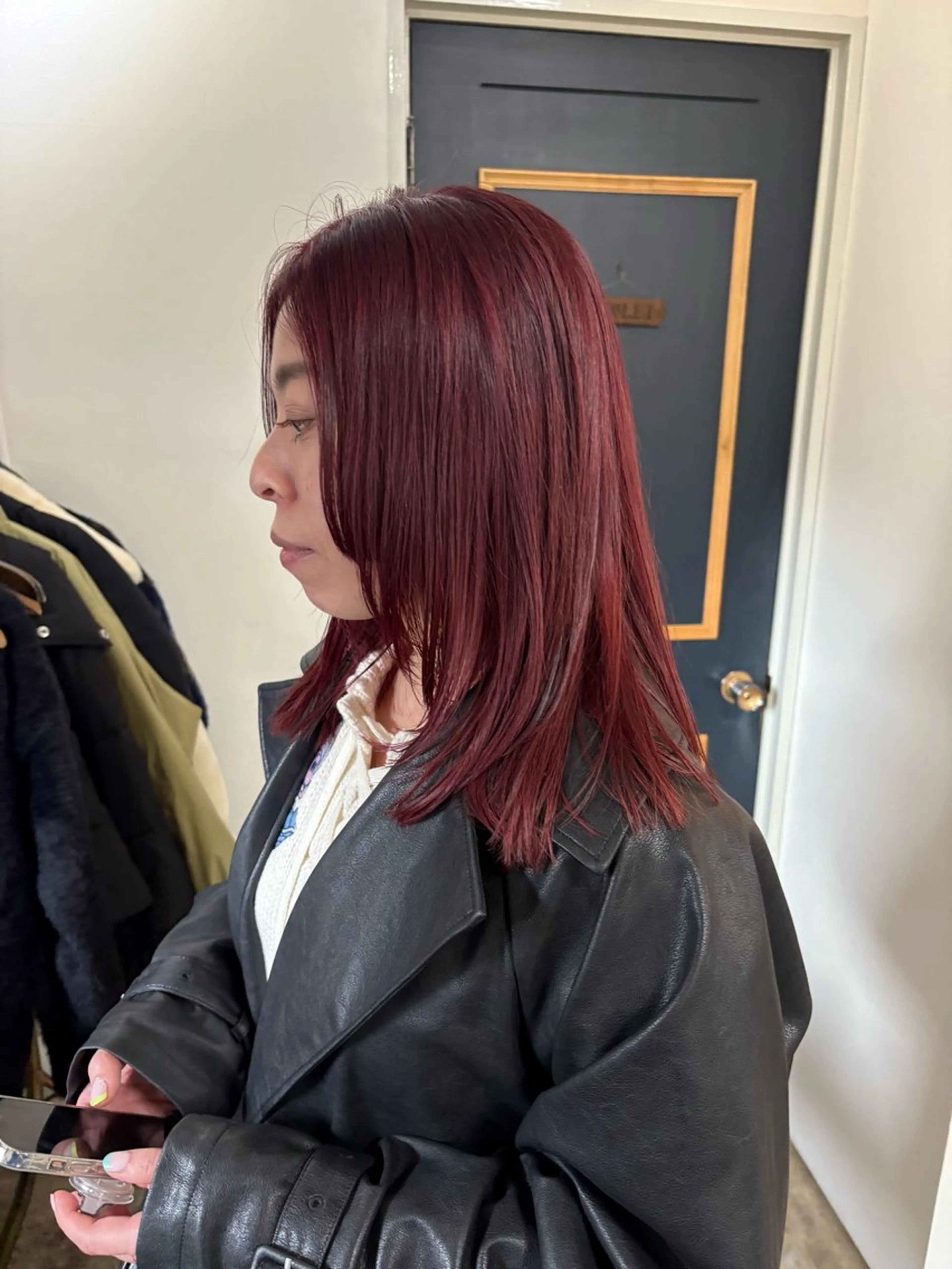 セミロング カラー ピンクカラー バイオレットカラー カット ヘアカラー トリートメント takada kohのヘアスタイル