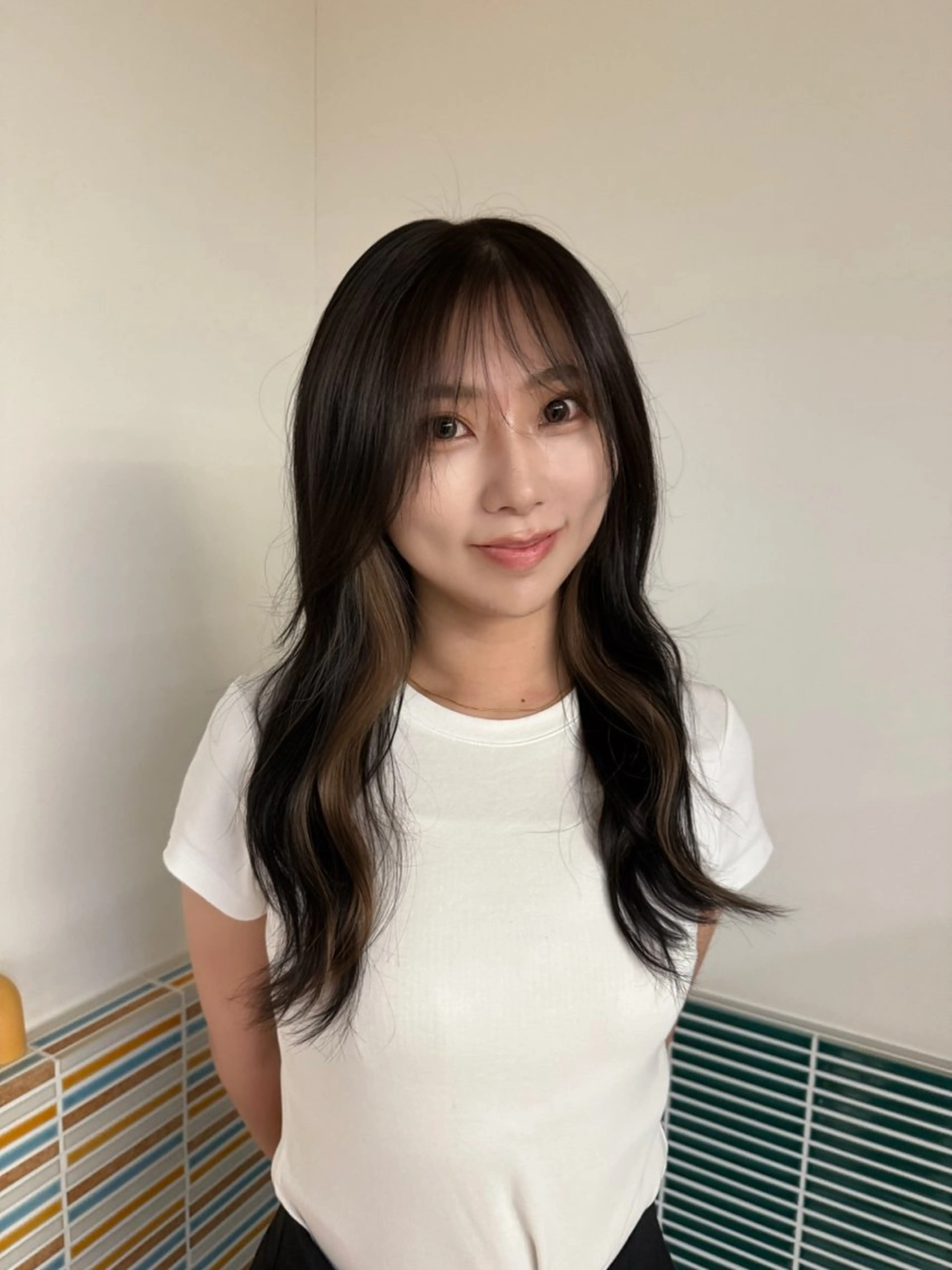 セミロング カラー ヘアカラー カラー特化/ブリーチ 梅田中崎町/あかりのヘアスタイル