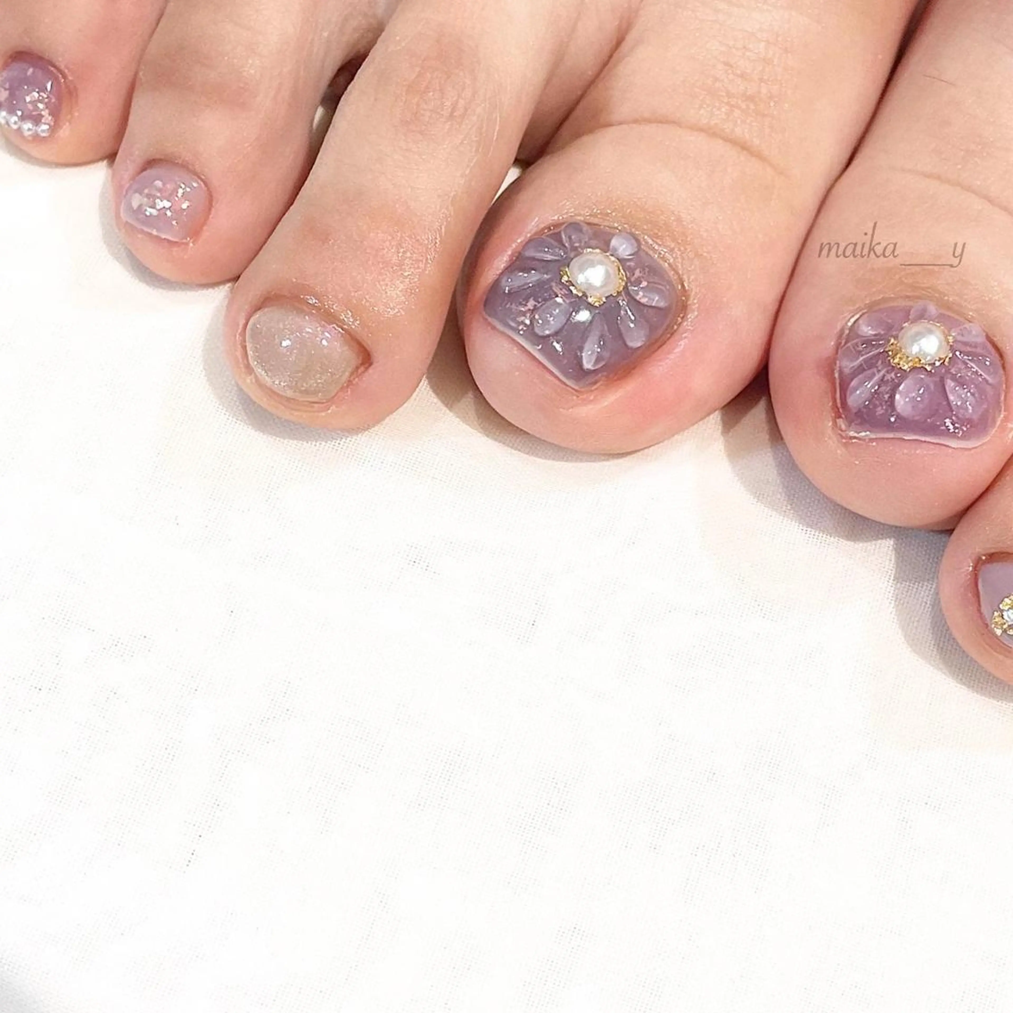 ネイル フラワーネイル ぷっくりネイル cachette mのネイルデザイン