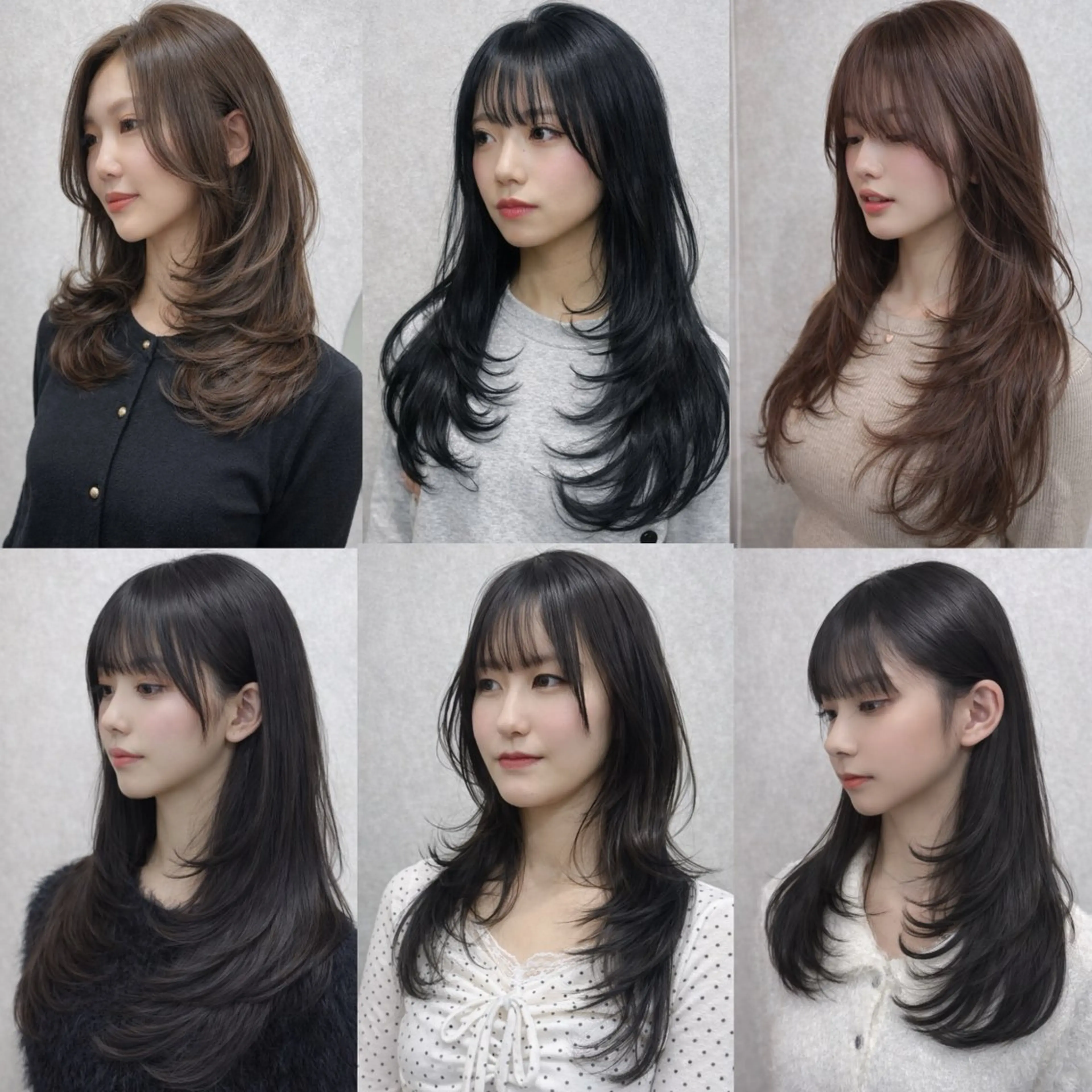 韓国風レイヤーカット+艶カラー+トリートメントの写真