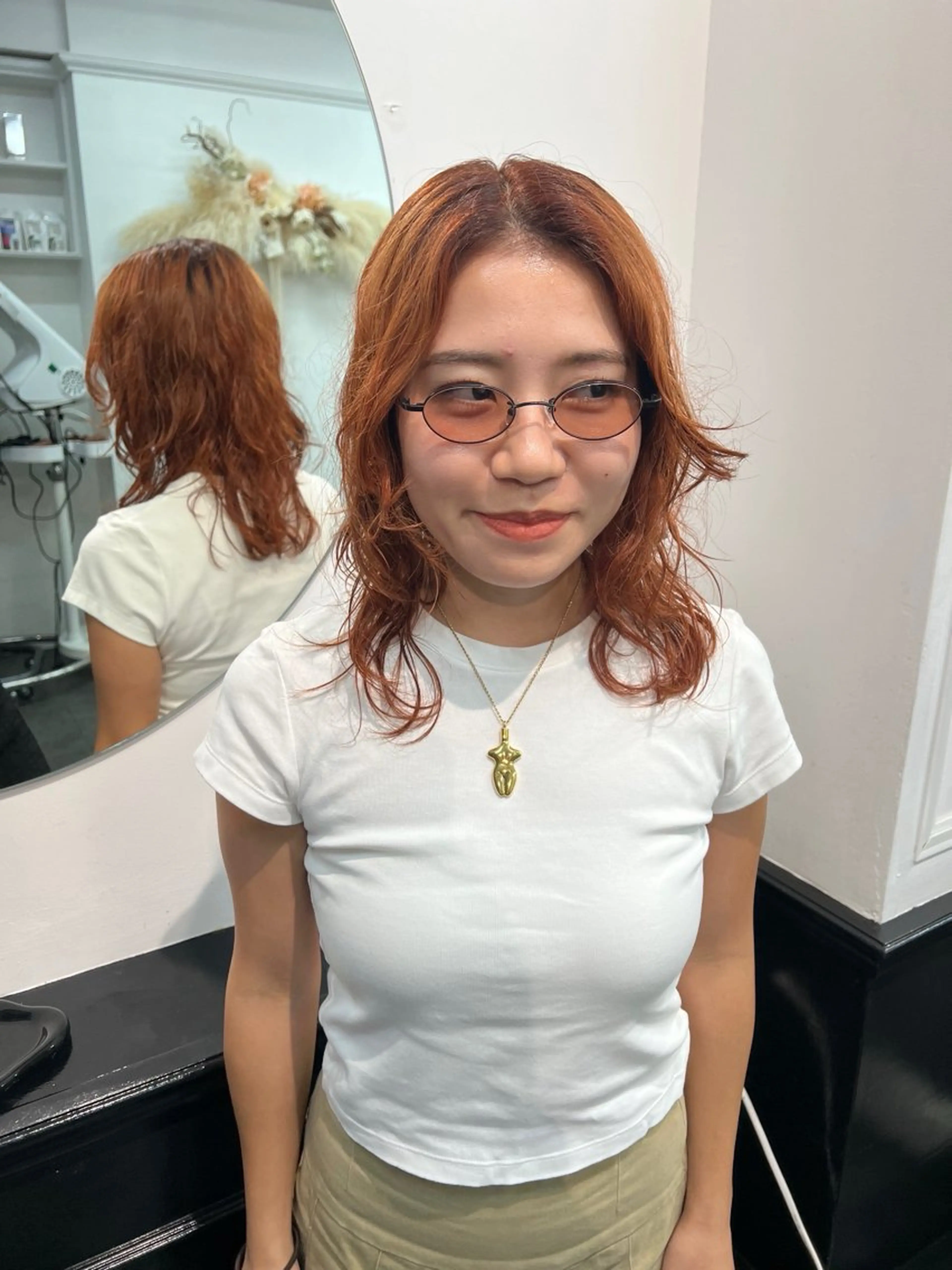 ミディアム カラー 横浜/ブリーチ/ ダブルカラー/RINのヘアスタイル