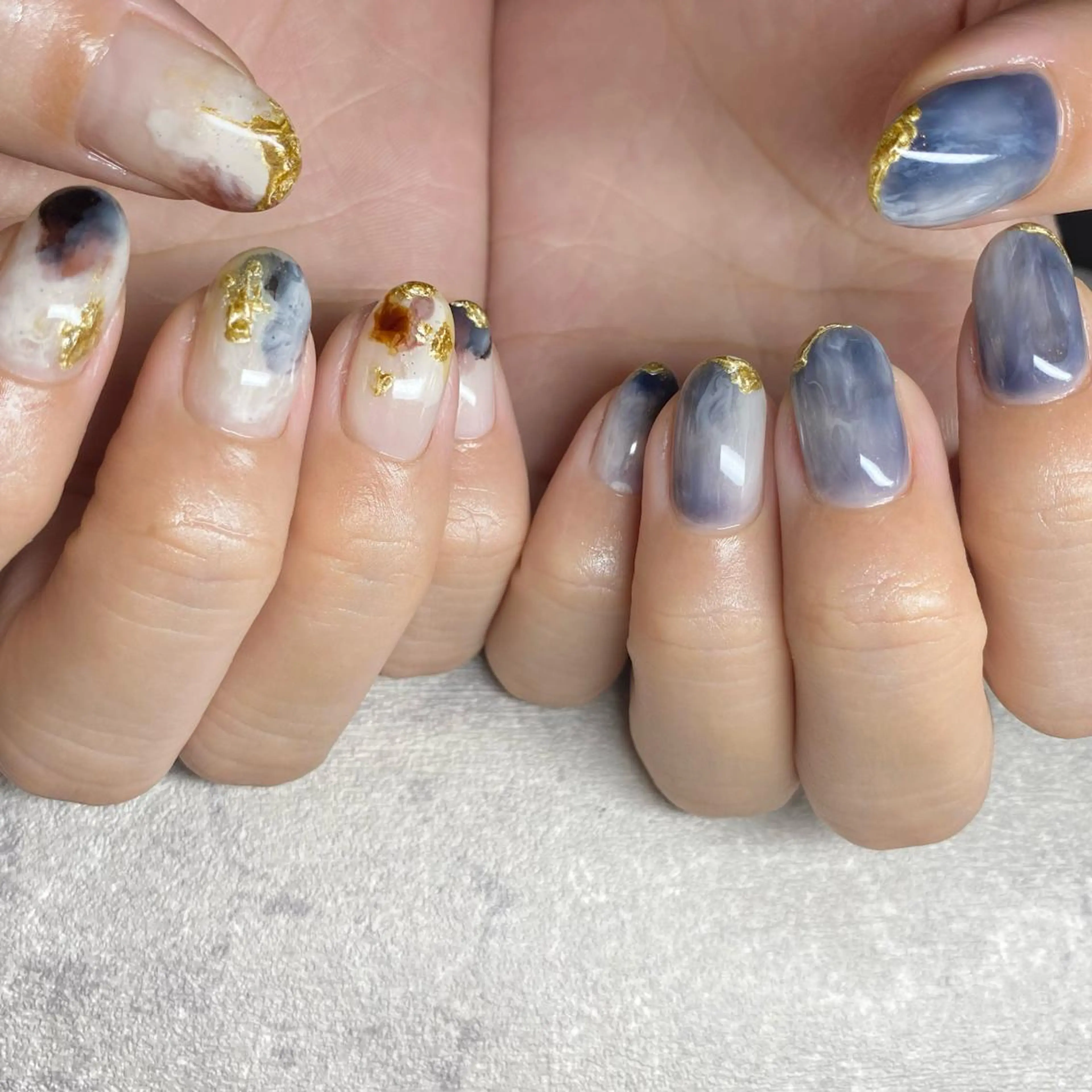 ネイル アートネイル ニュアンスネイル 春ネイル 夏ネイル ハンドネイル 山田 貴子のネイルデザイン