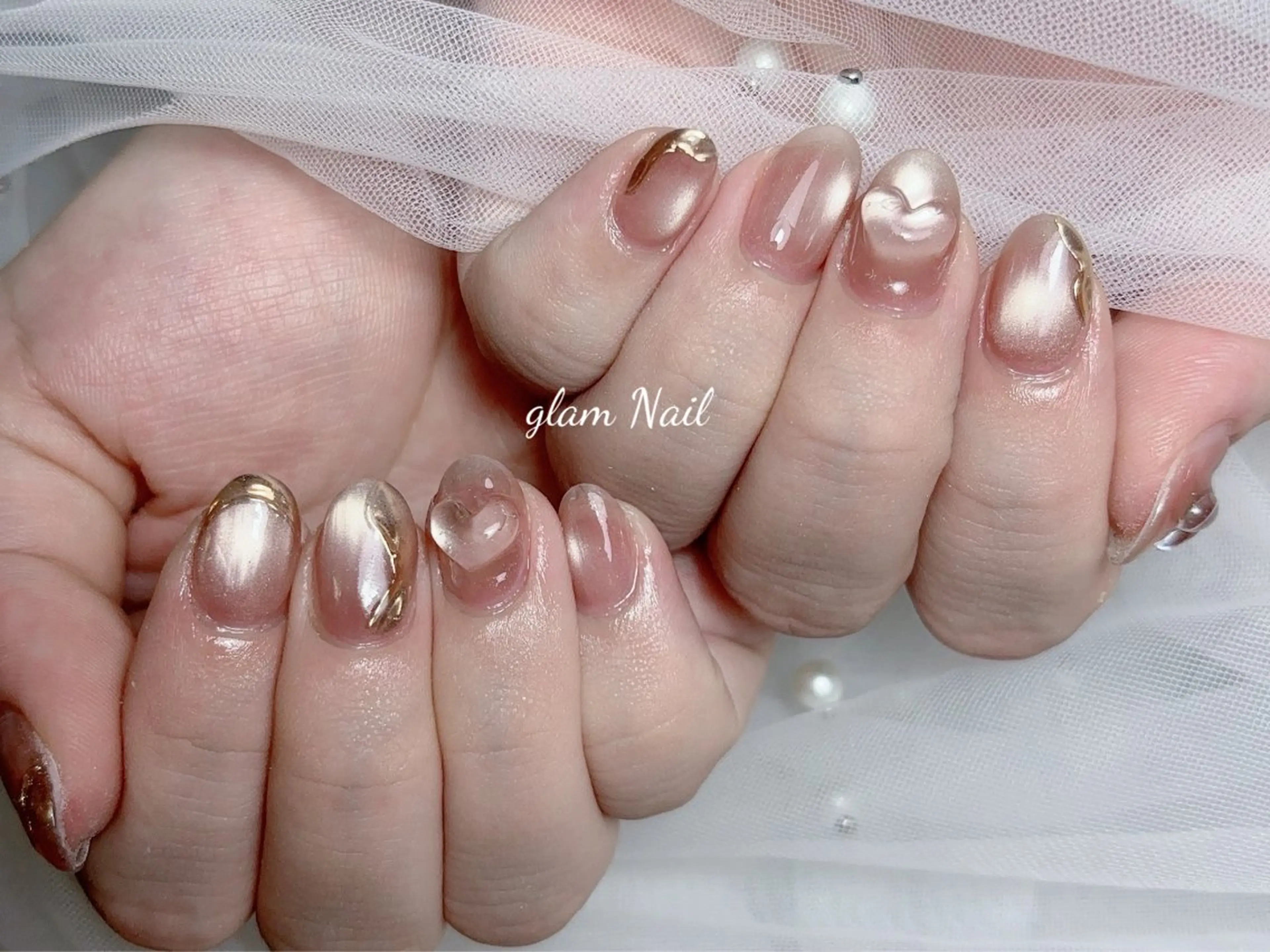 ネイル エツメ💅 長さだし🎀デザインのネイルデザイン