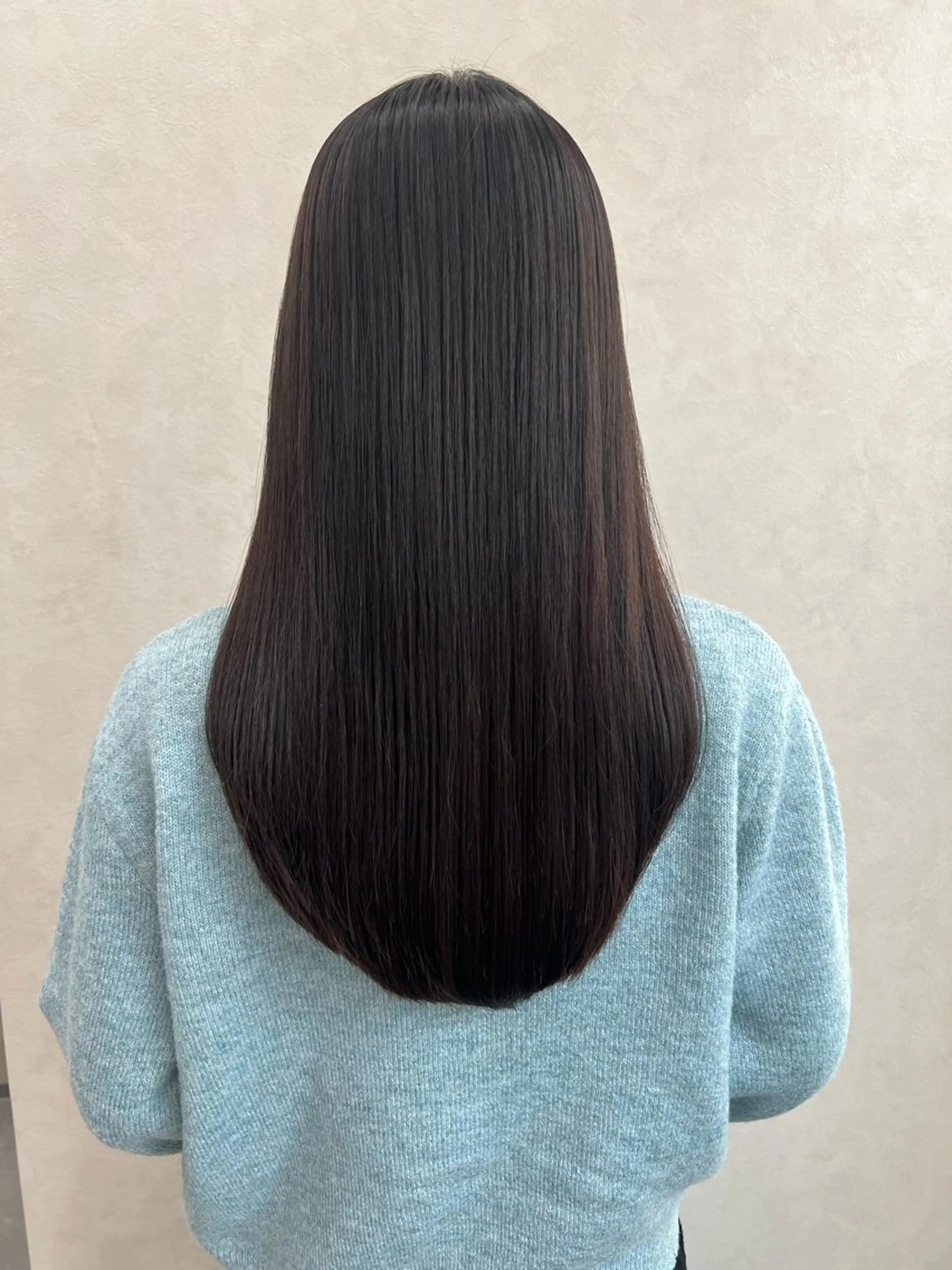 ロング レイヤーカット 縮毛矯正 カット 縮毛矯正 トリートメント 艶ボブ🤎暖色カラー 縮毛矯正/メンズ💈のヘアスタイル