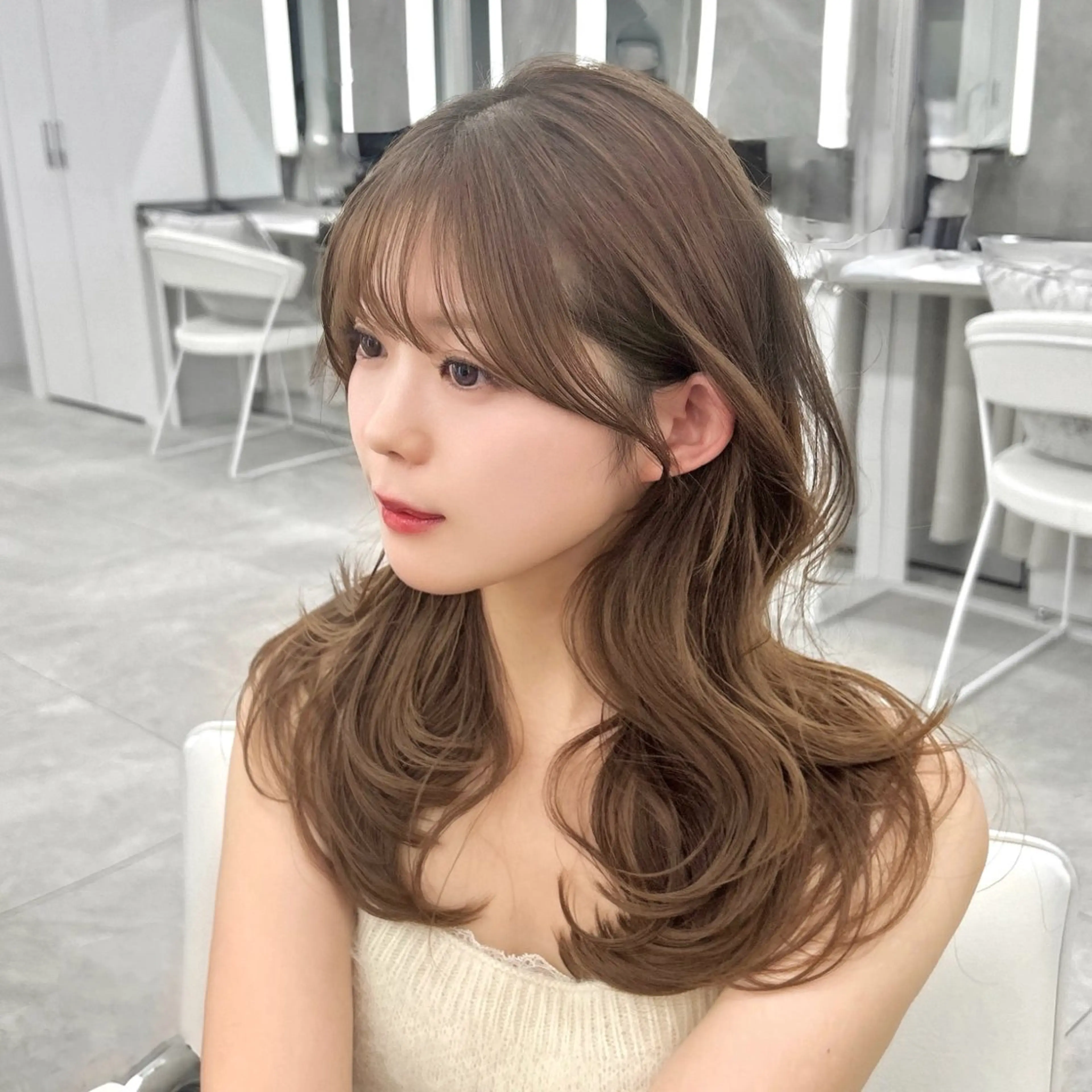 ロング 韓国顔まわり/前髪 /レイヤー/いつきのヘアスタイル