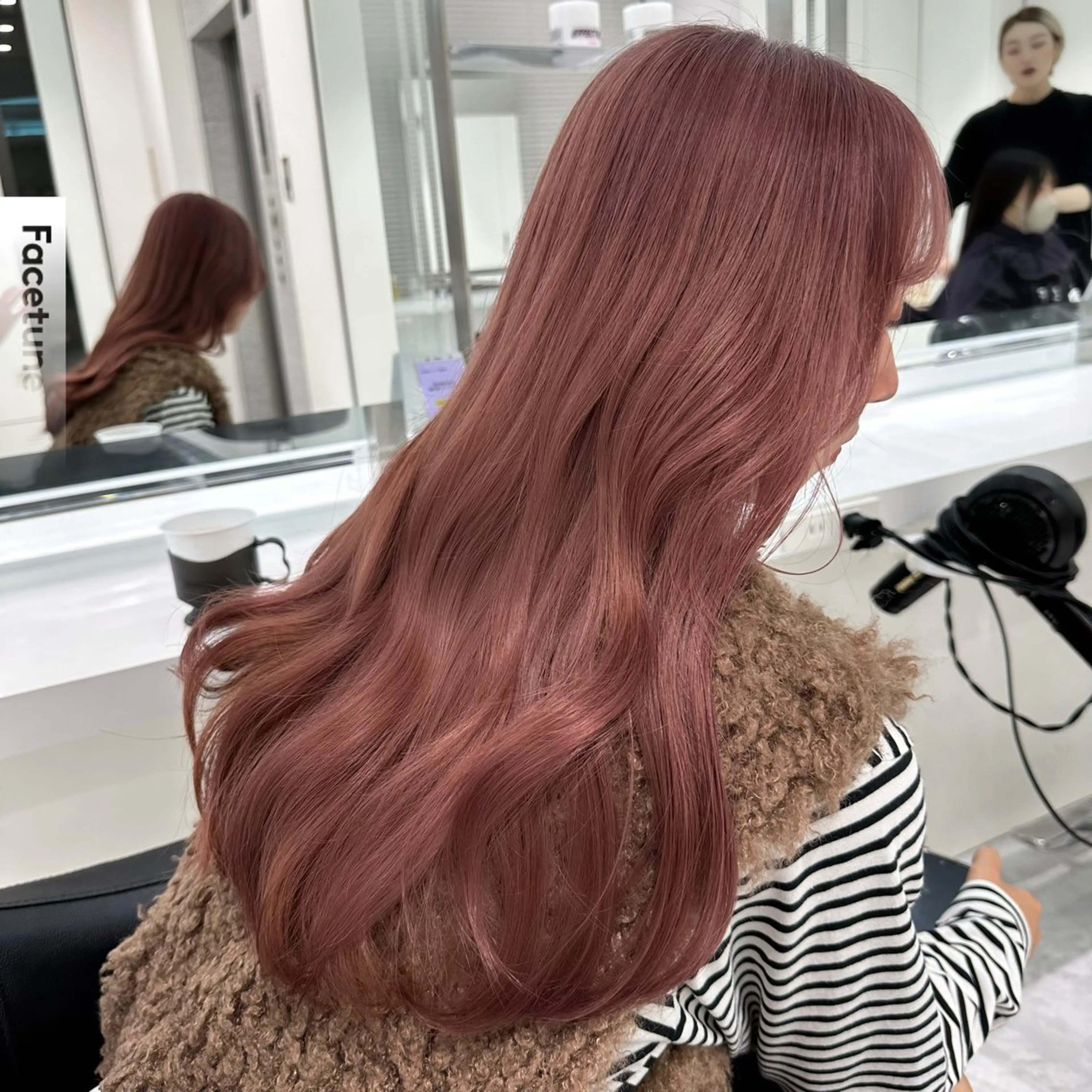 セミロング カラー ヘアカラー トリートメント ヘッドスパ ヘアセット ♡上品韓国髪♡ブラ ウン/SAYATOのヘアスタイル