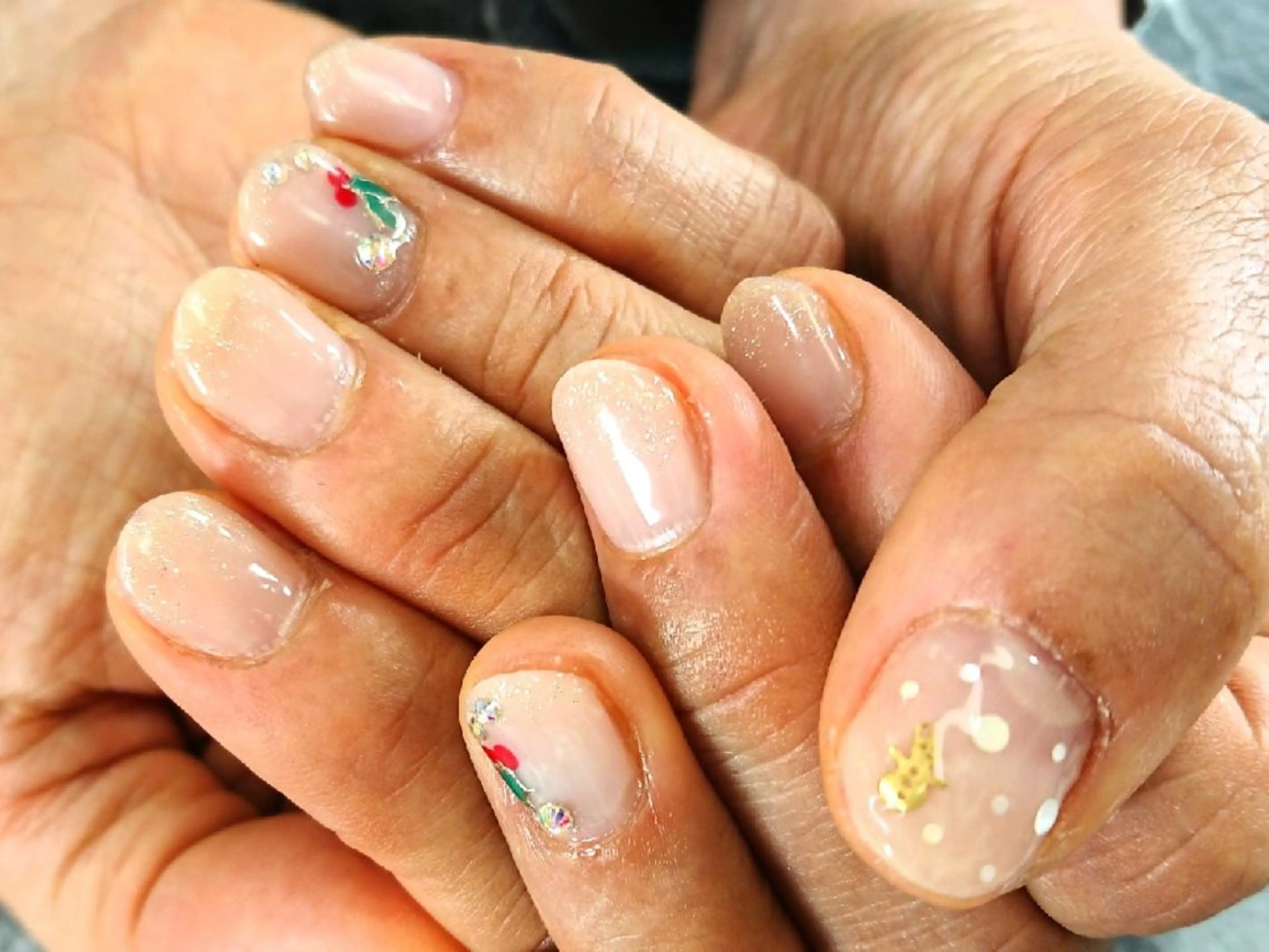 ネイル ホワイト 冬ネイル クリスマス 林 珠里のネイルデザイン