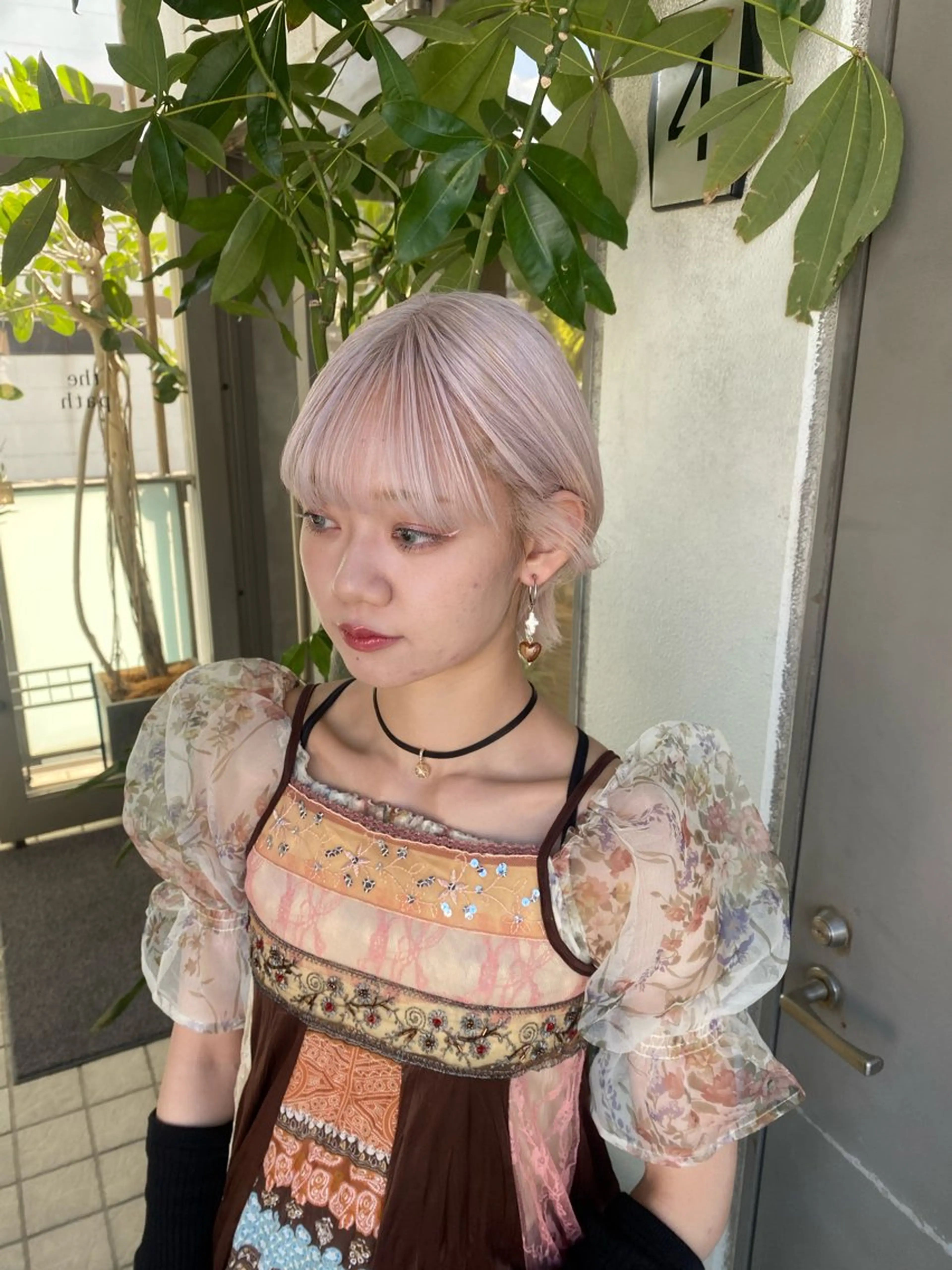 ショート カラー ブリーチ ブロンド ケアブリーチ ハイトーンカラー ホワイトブロンド 🍈yurina 福岡/パーマ🍈のヘアスタイル