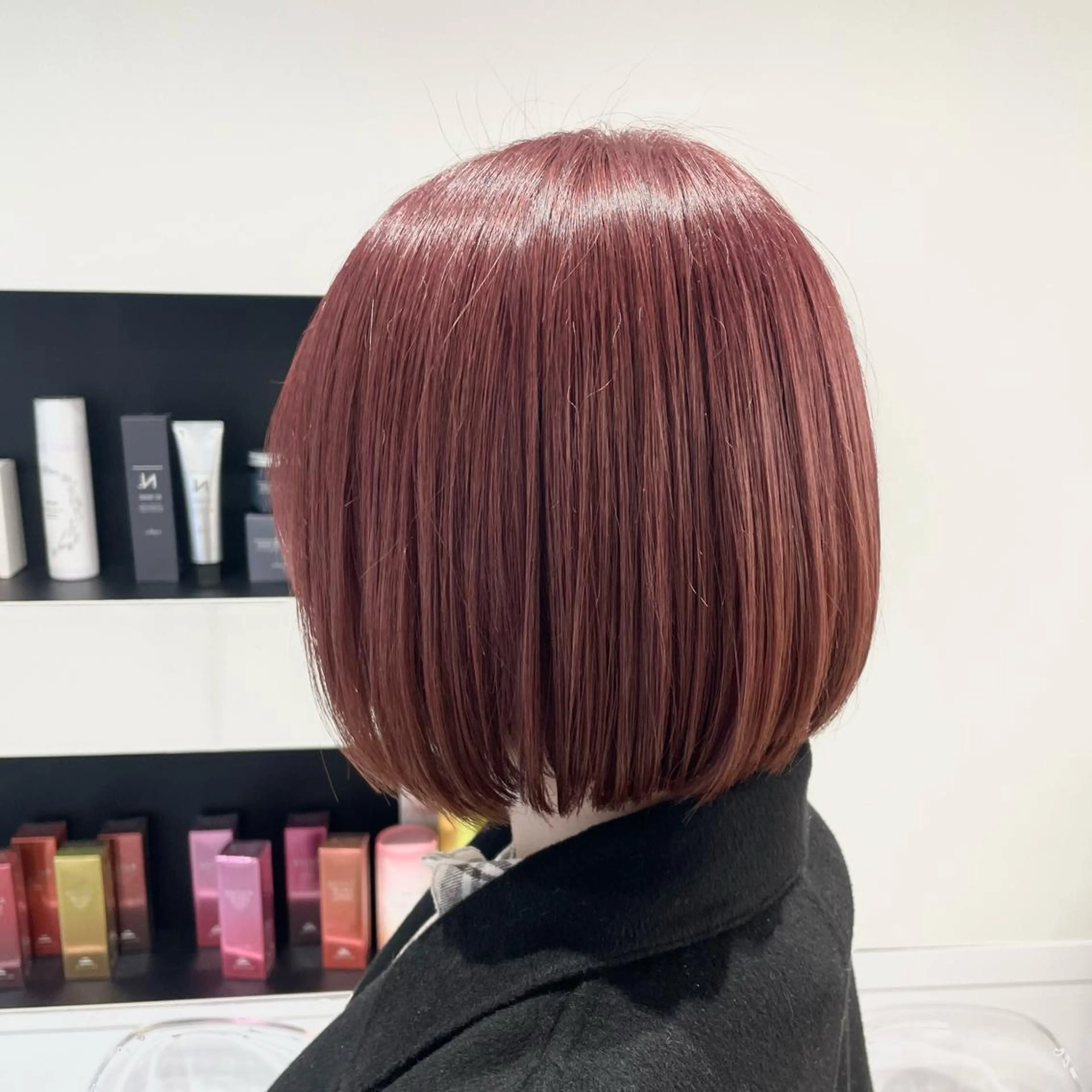 ショート カラー パーマ ヘアアレンジ メンズ キッズ ネイル マツエク・マツパ アイブロウ ブラウンカラー ピンクカラー ピンクブラウン カラーマツエク ブラウン mona/ ストレートスタイル✨のヘアスタイル