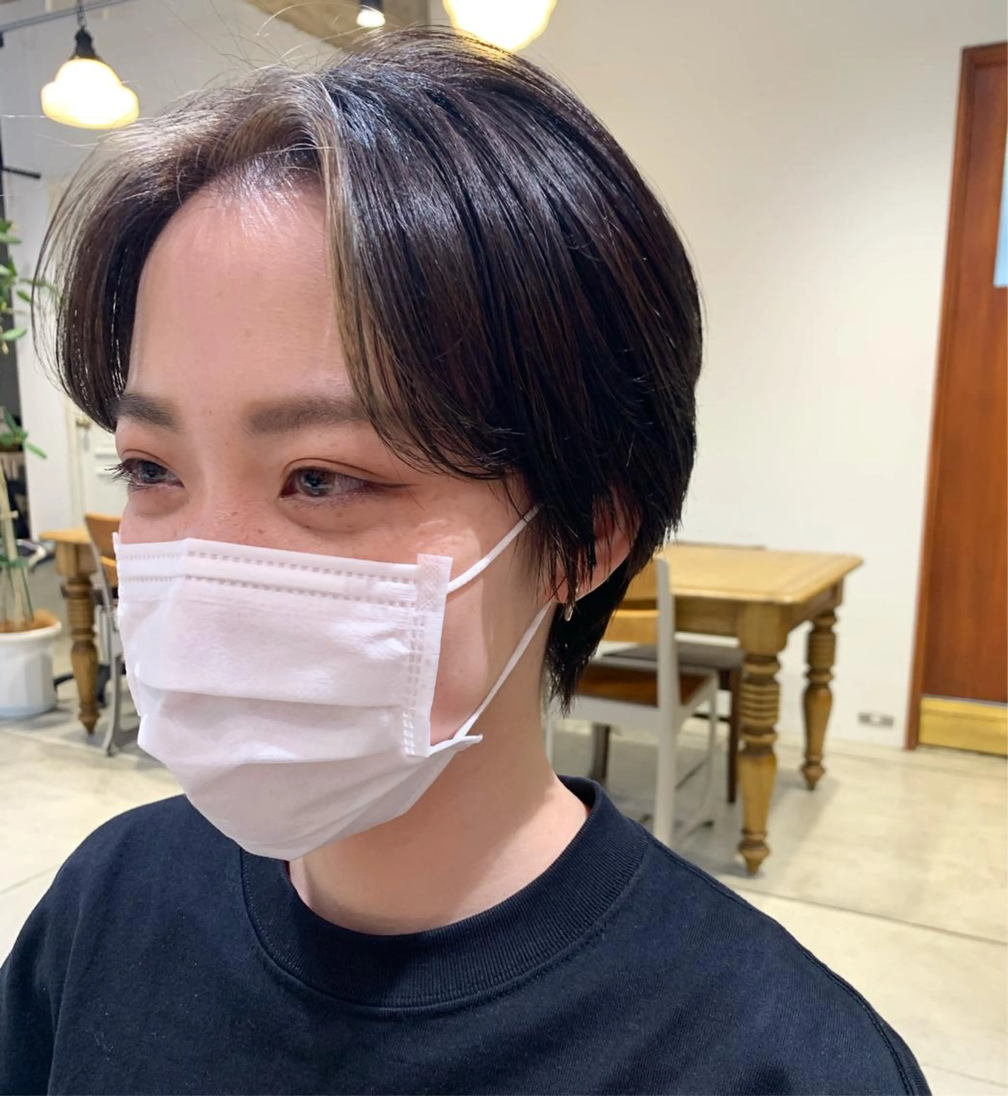 ショート カラー ミストバング  フェイスフレーミング メンズパーマの達人 🌟川内絵人のヘアスタイル