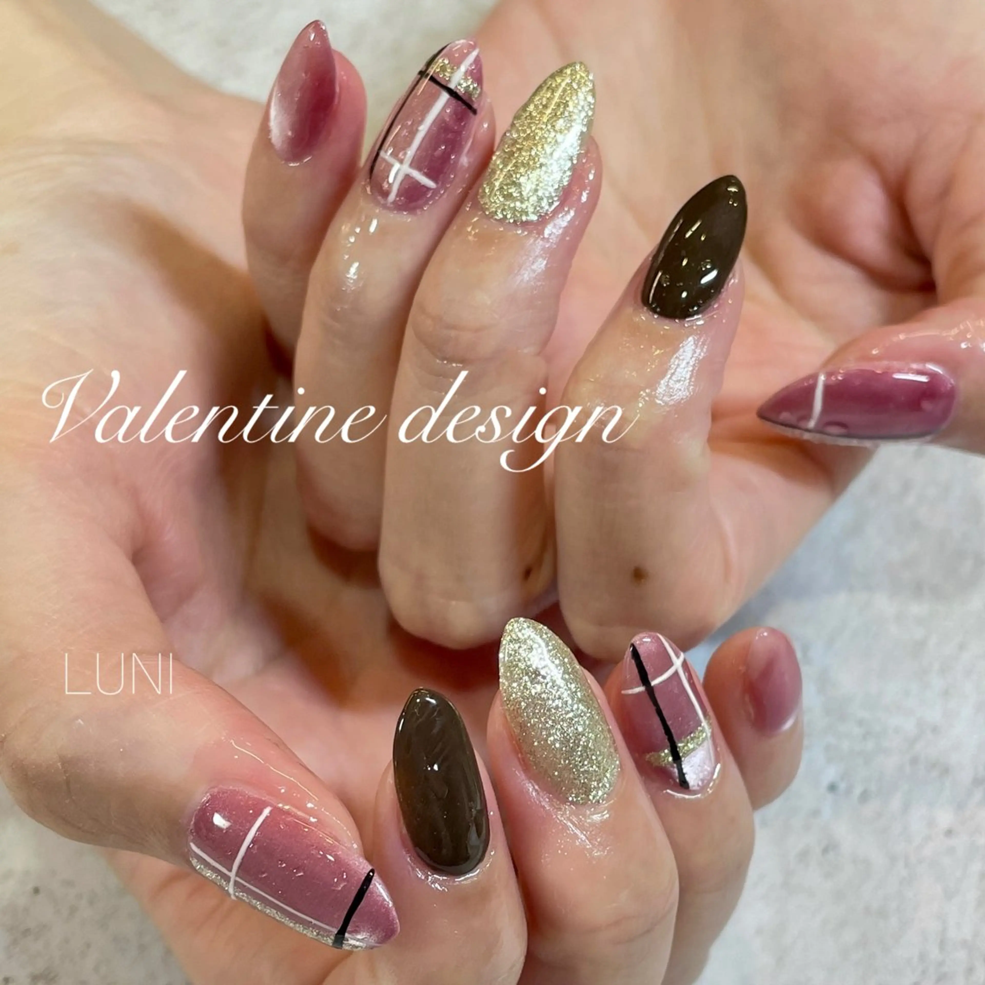 ネイル ハンドネイル LUNI（シェアサロンHeartSpace内）所属・LUNI 久屋大通 ˚✧₊⁎/ yuriのネイルデザイン